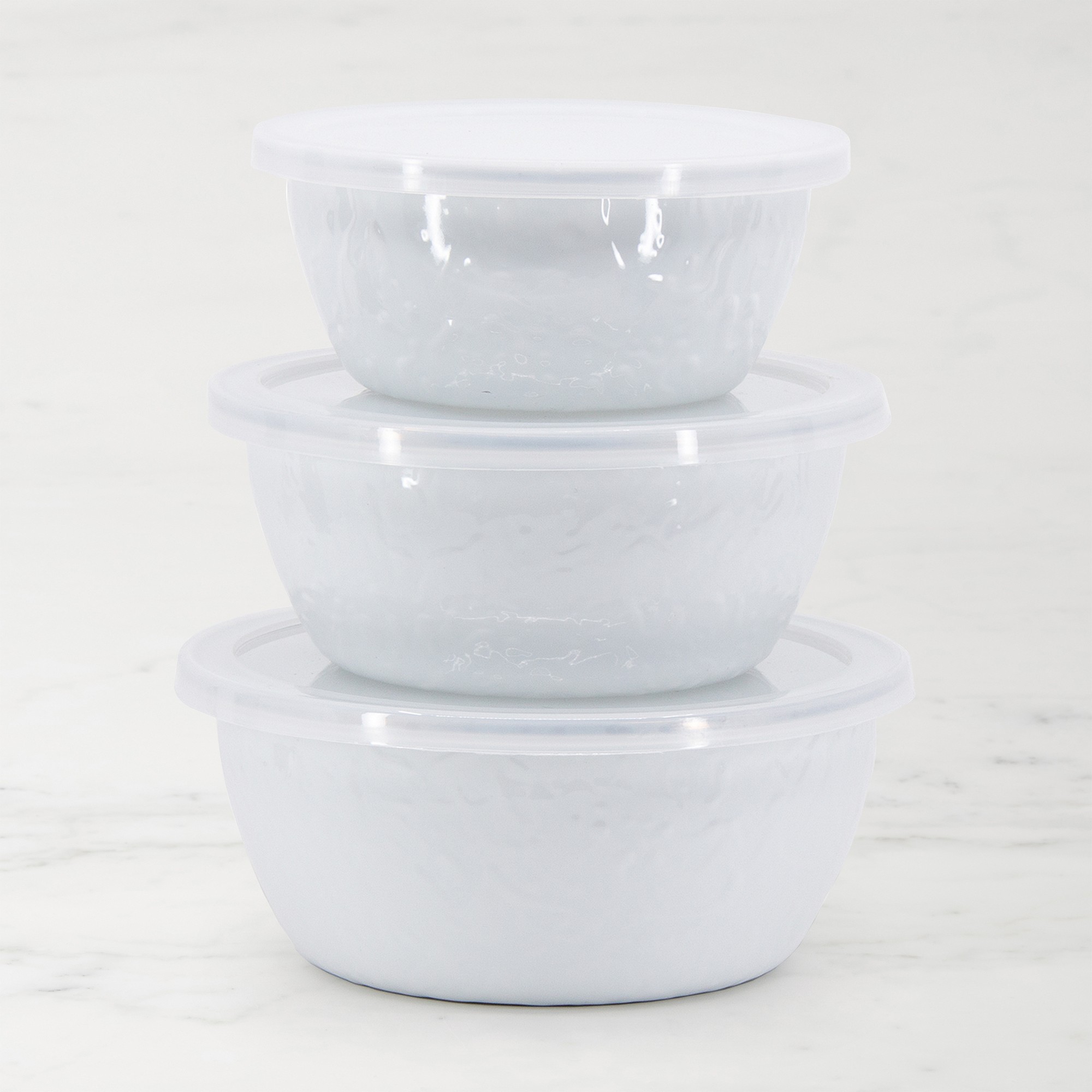 Golden Rabbit Enamel Nesting Bowls, Set of 3