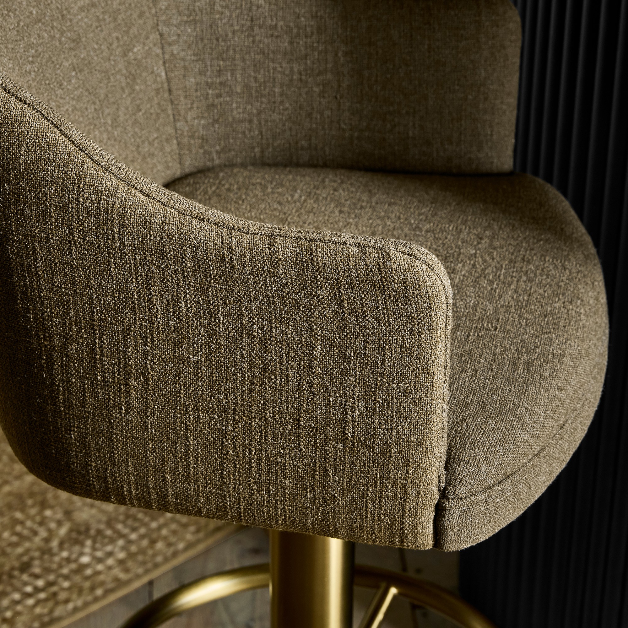 Harding Upholstered Pedestal Counter  & Bar Stool