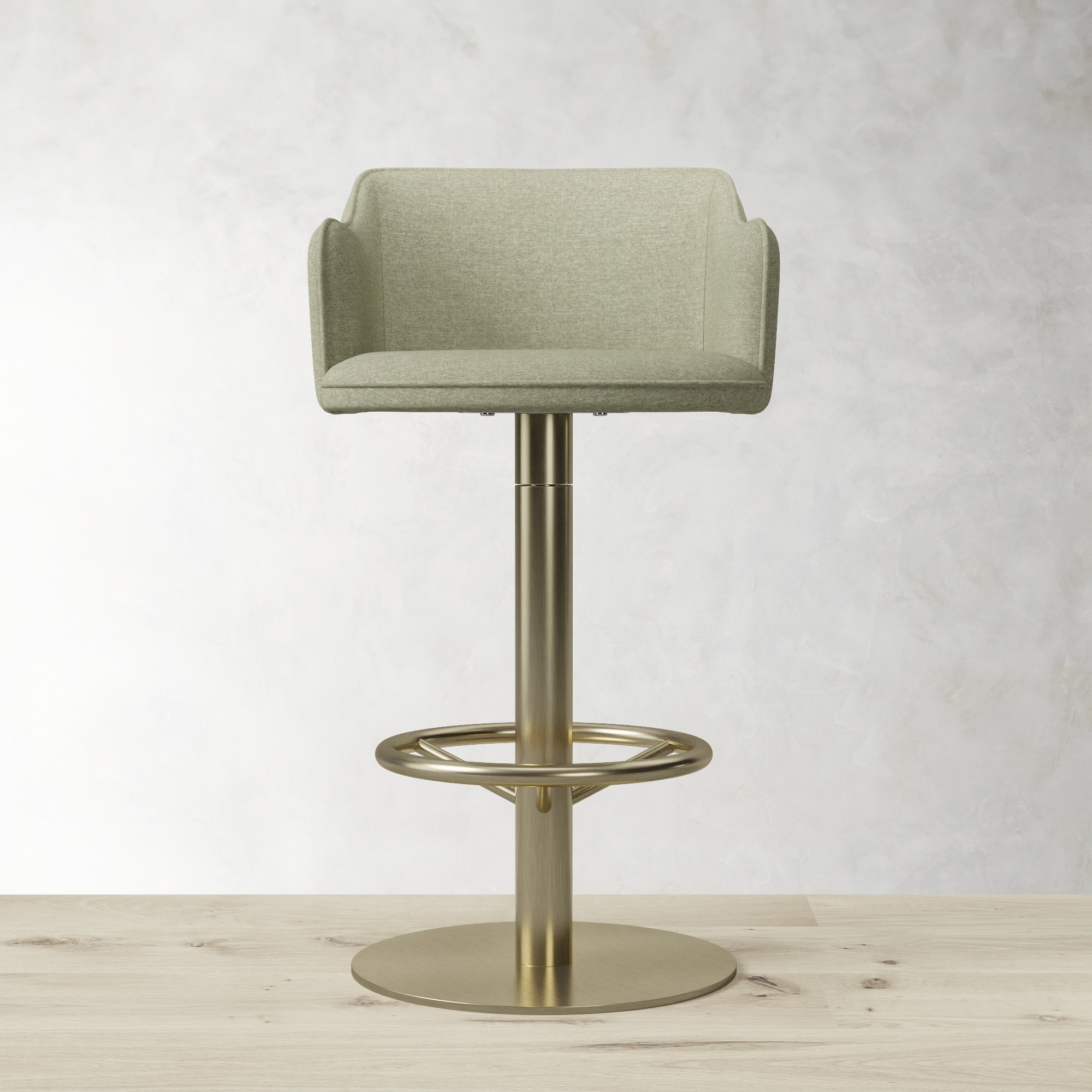 Harding Upholstered Pedestal Counter  & Bar Stool