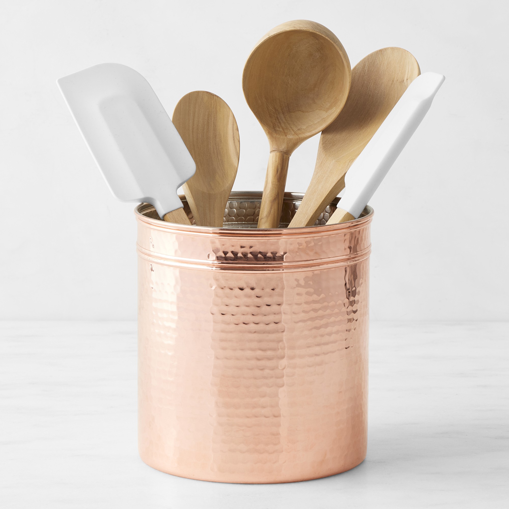 Williams Sonoma Hammered Copper Deluxe Kitchen Organizer Set