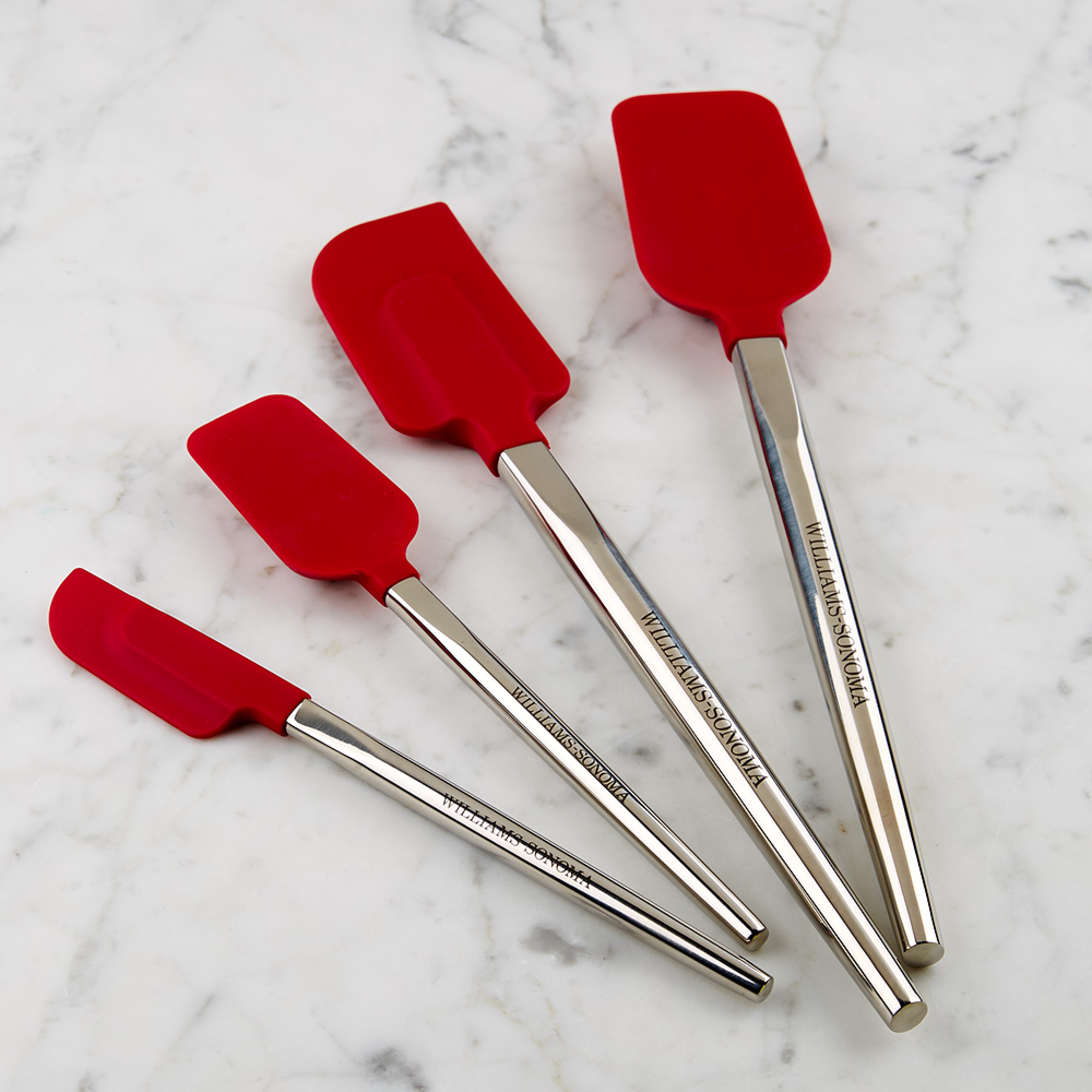 Williams Sonoma Ultimate Silicone Spatulas with Stainless-Steel Handle, Set of 4