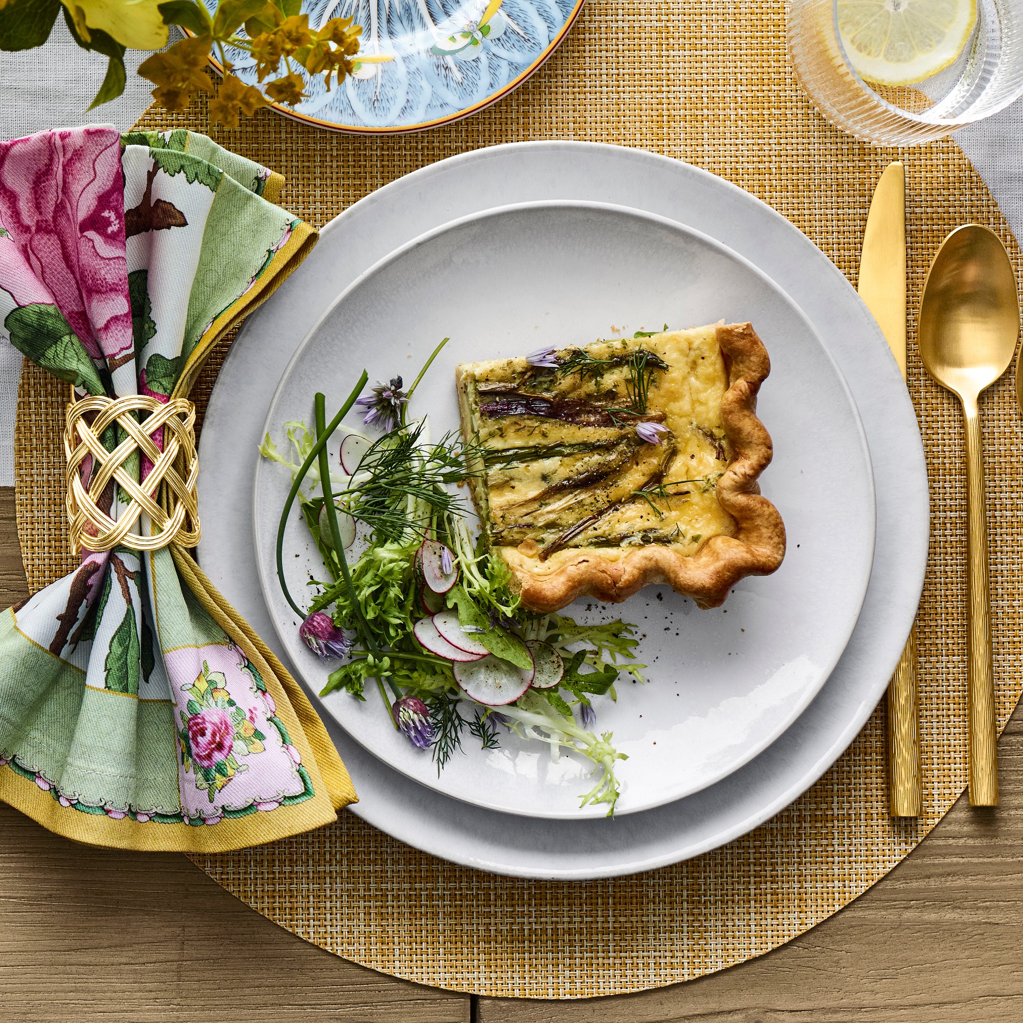 Canton Rose Floral Napkins, Set of 4