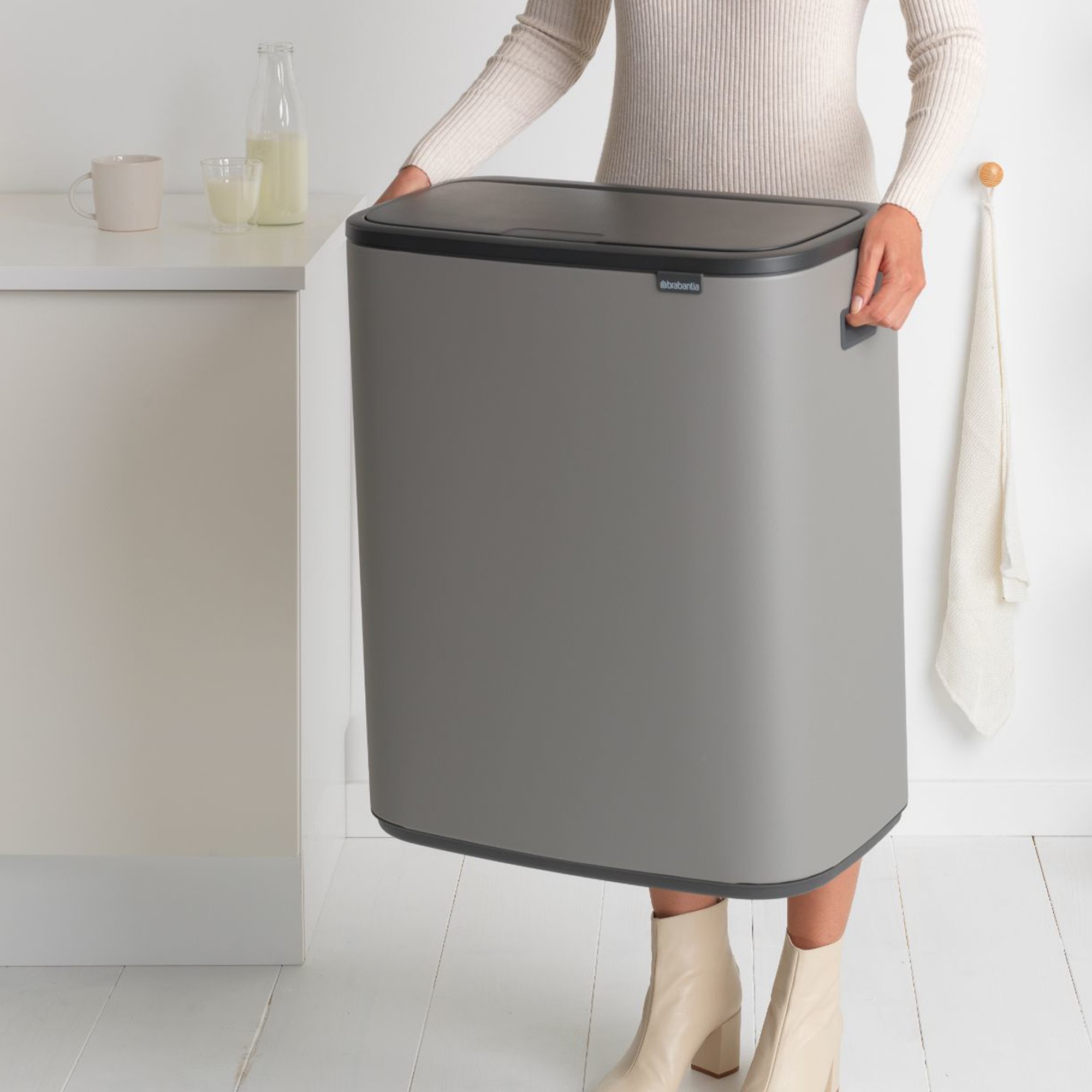 Brabantia Bo Touch Top Can, 16 Gallons