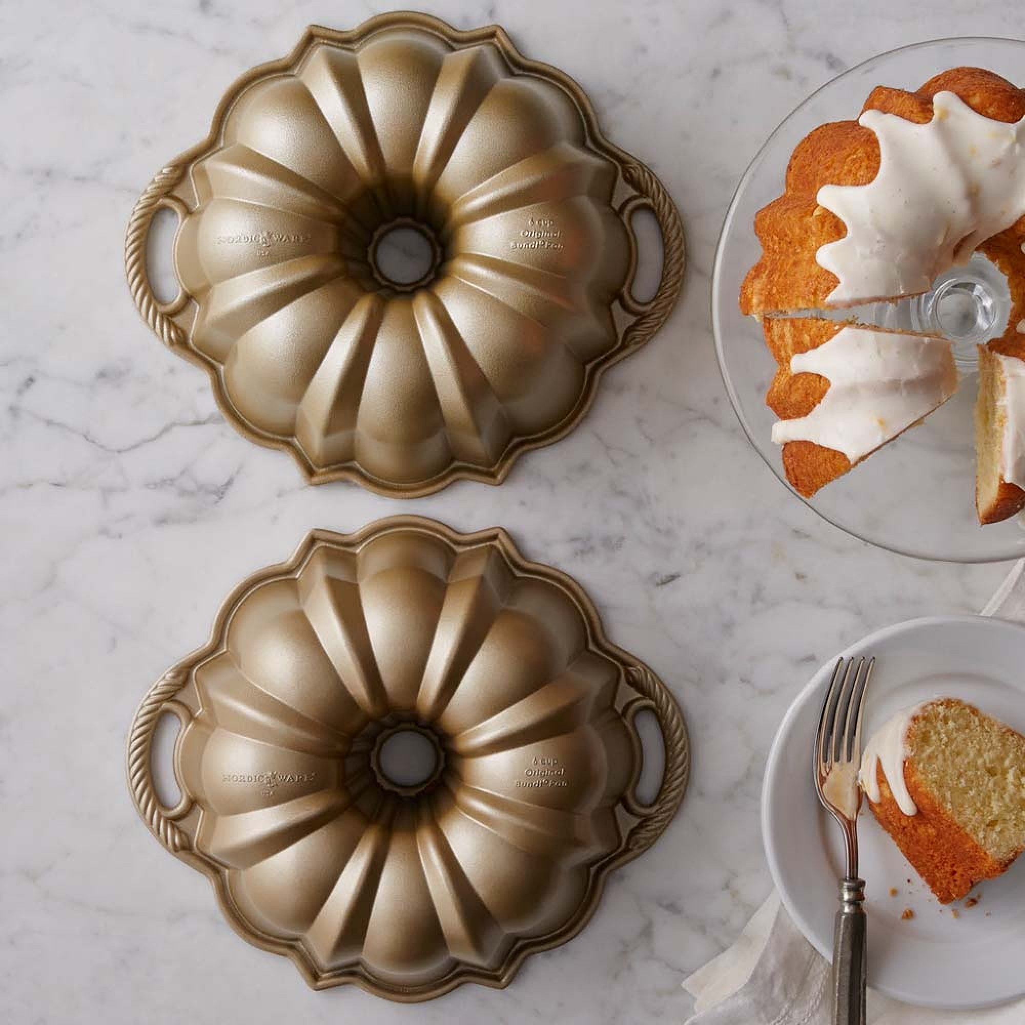 Nordic Ware Nonstick Cast Aluminum Small Anniversary Bundt® Cake Pan