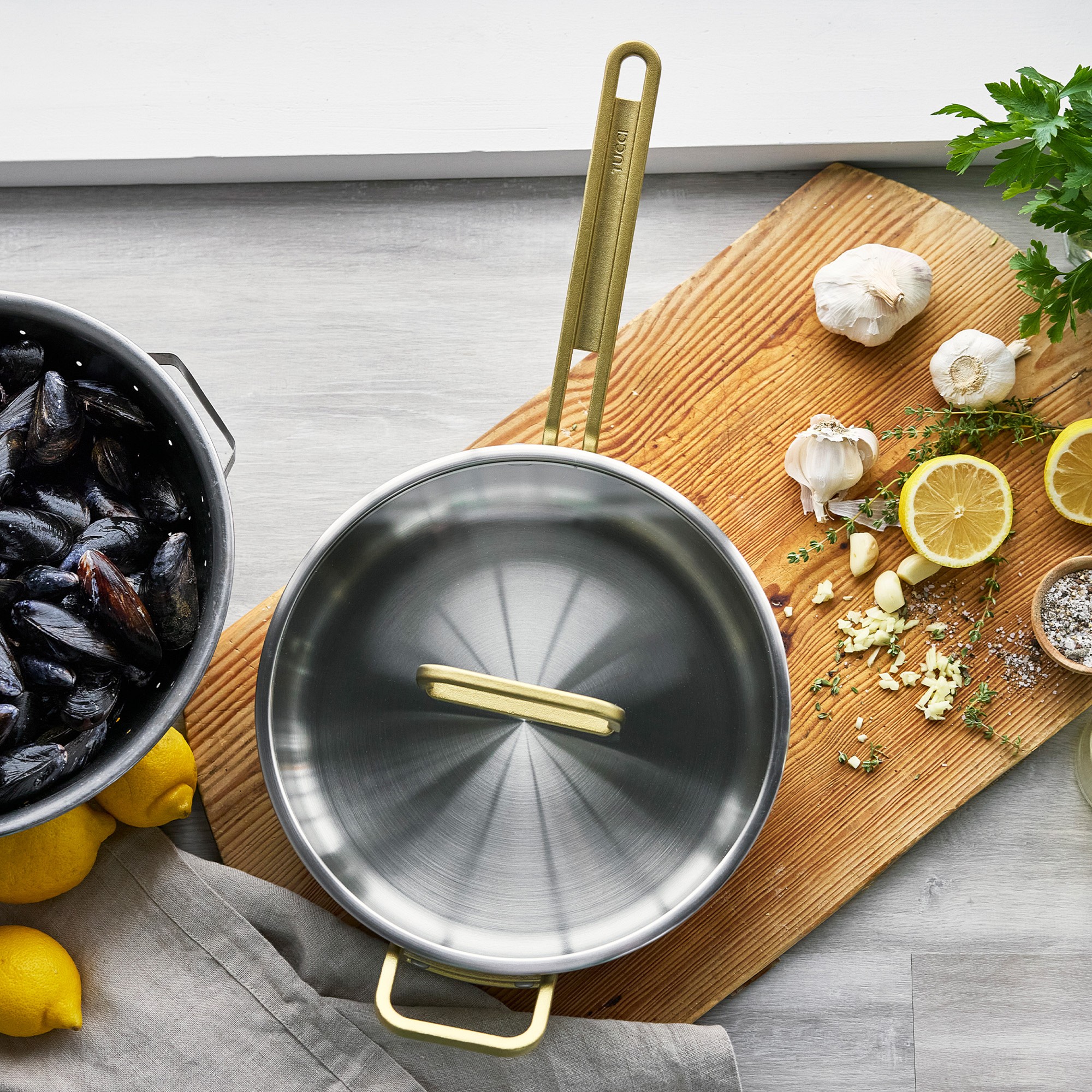 GreenPan™ Stanley Tucci™ Stainless-Steel Saute Pan, 4-Qt.