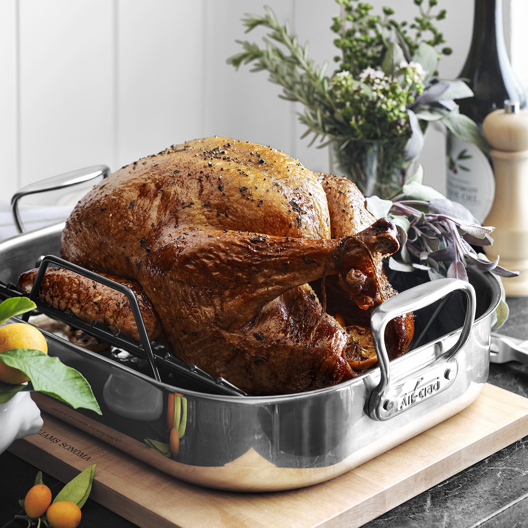 All-Clad Stainless-Steel Roasting Pan with Rack