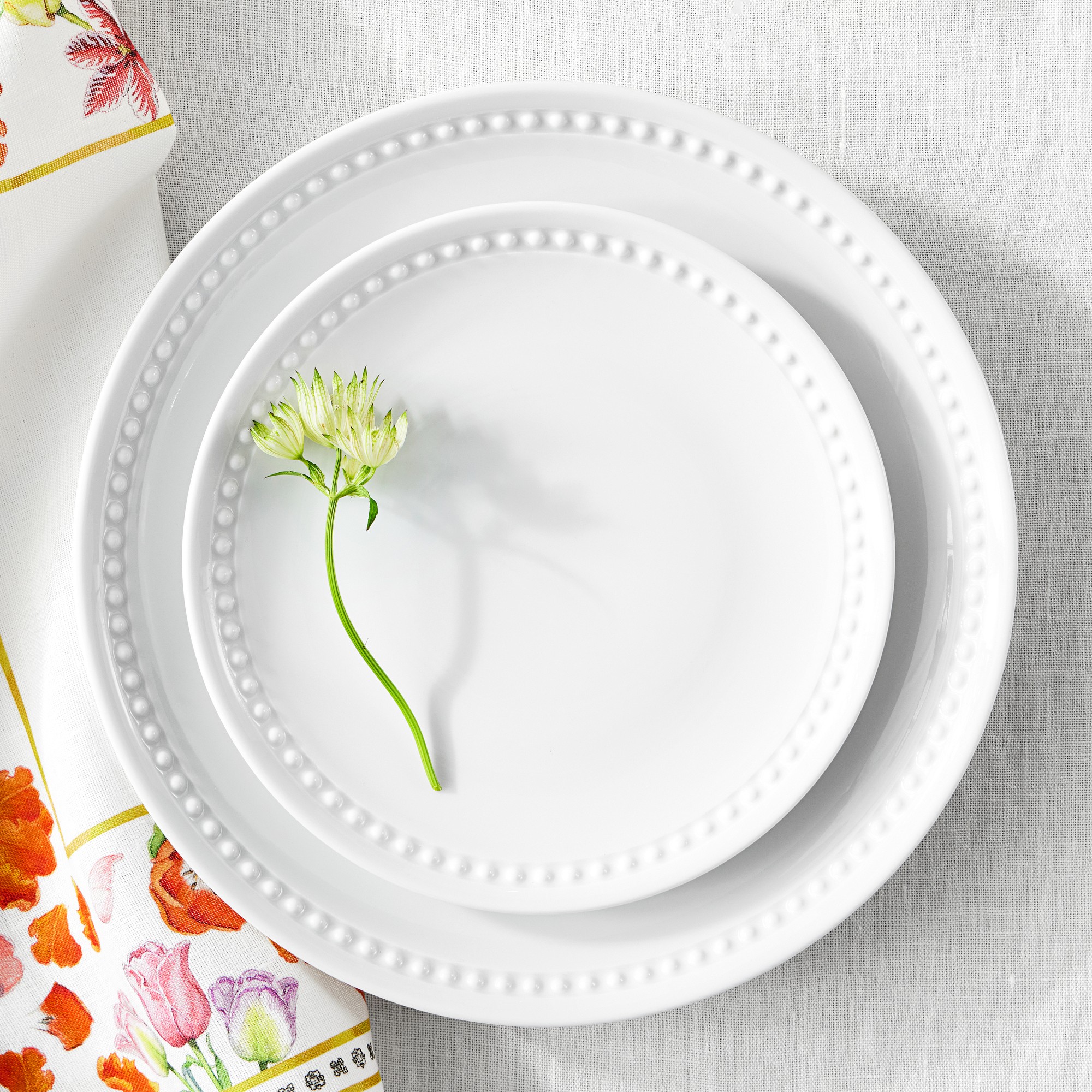 Pillivuyt Beaded Coupe Salad Plates