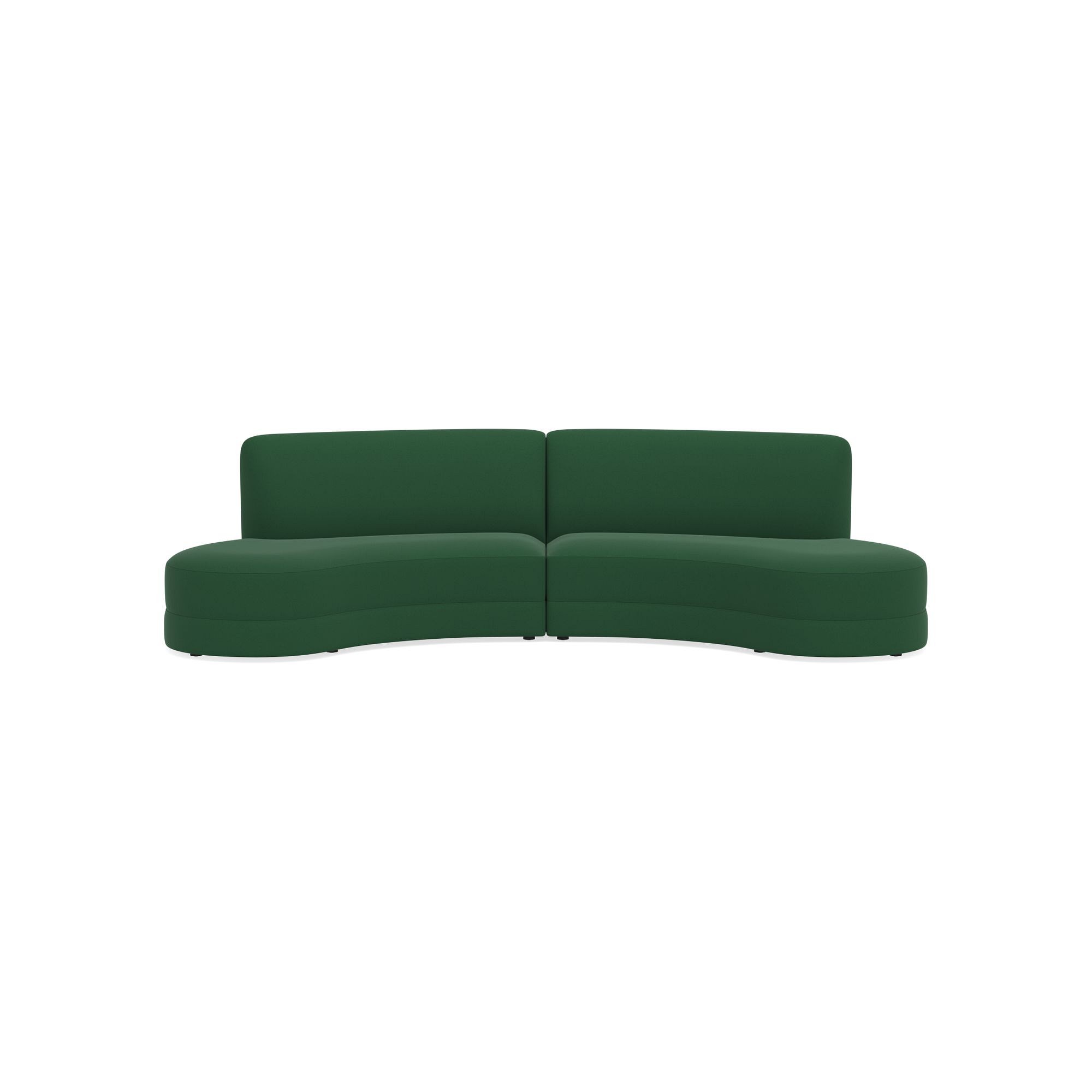 Capri 2-Piece Bumper Armless Sectional (132