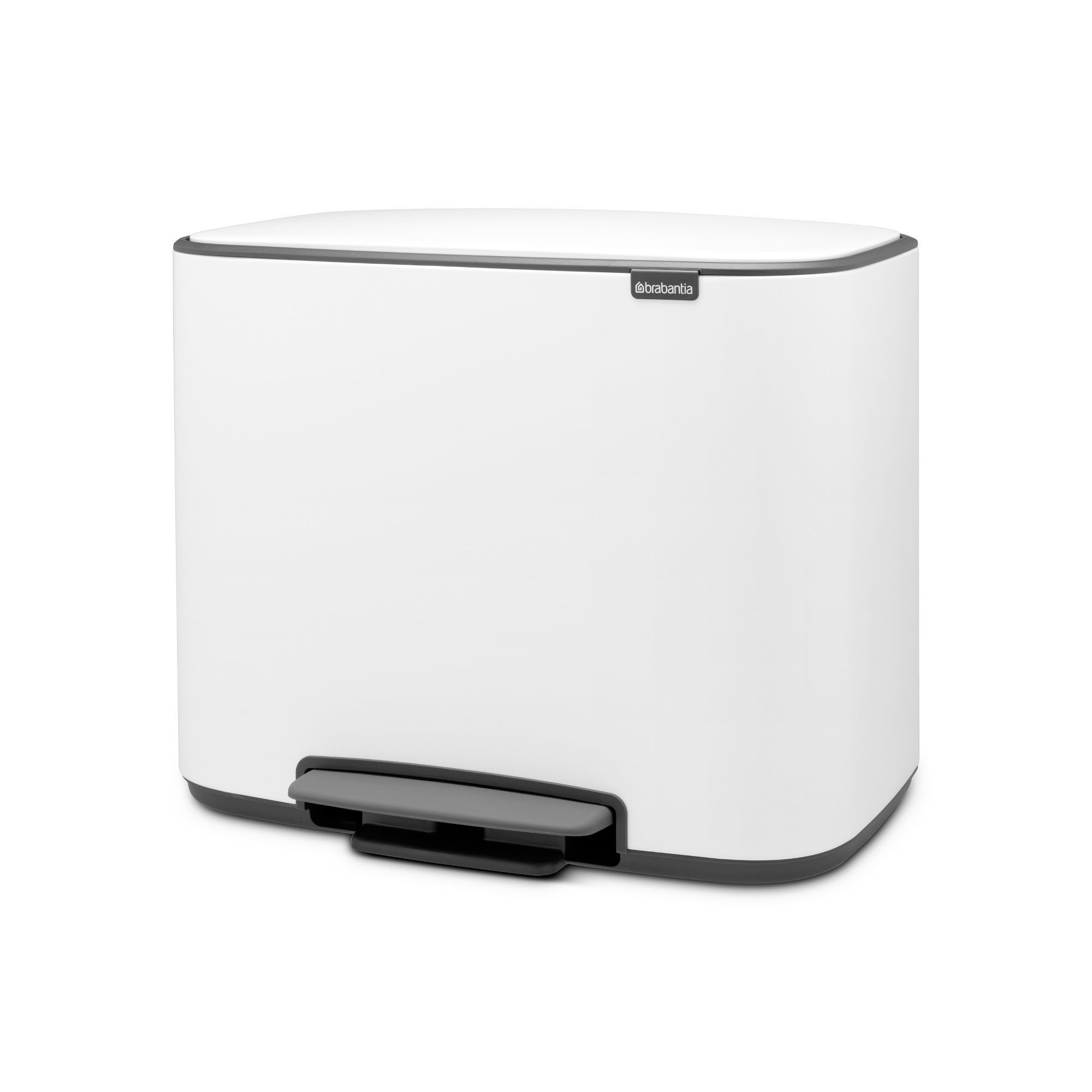 Brabantia Bo Step On Multi Compartment Recycling Trash Can, 3 x 3 Gallon