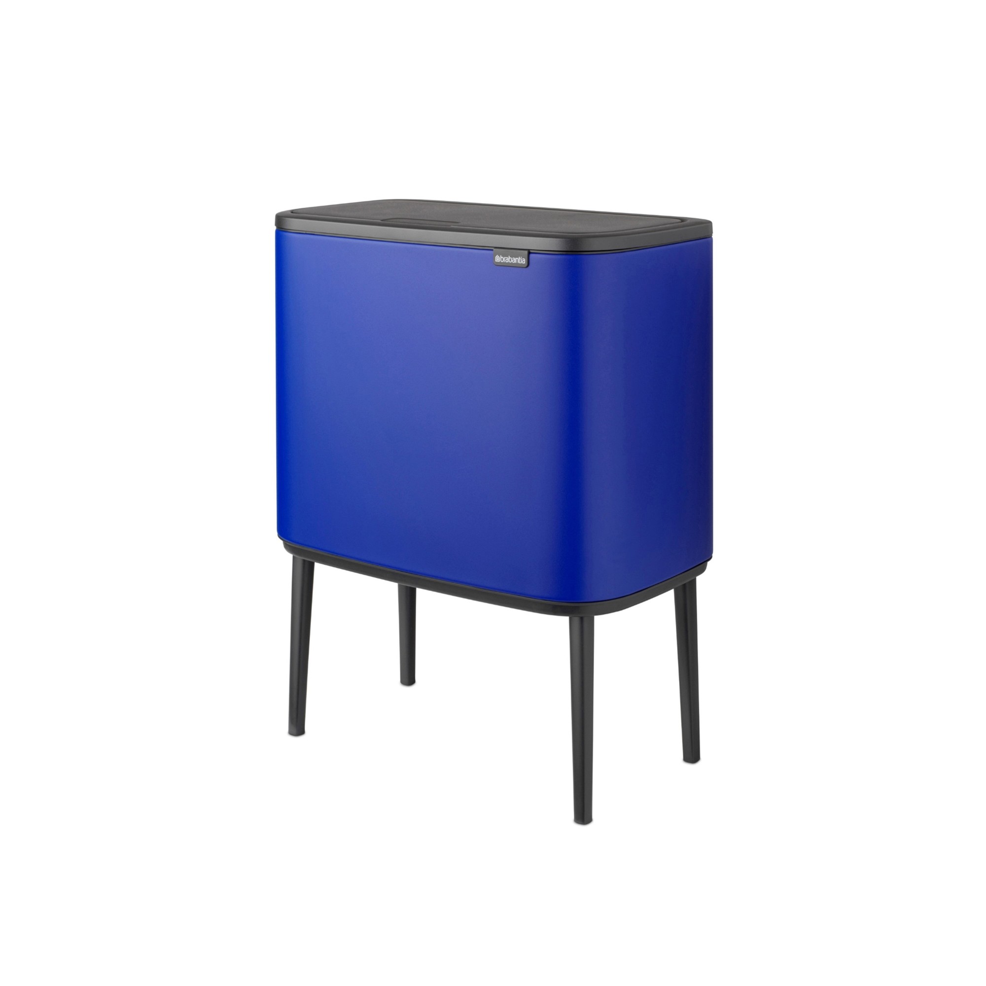 Brabantia Bo Touch Top Dual Compartment Recycling Trash Can, 3 + 6 Gallon