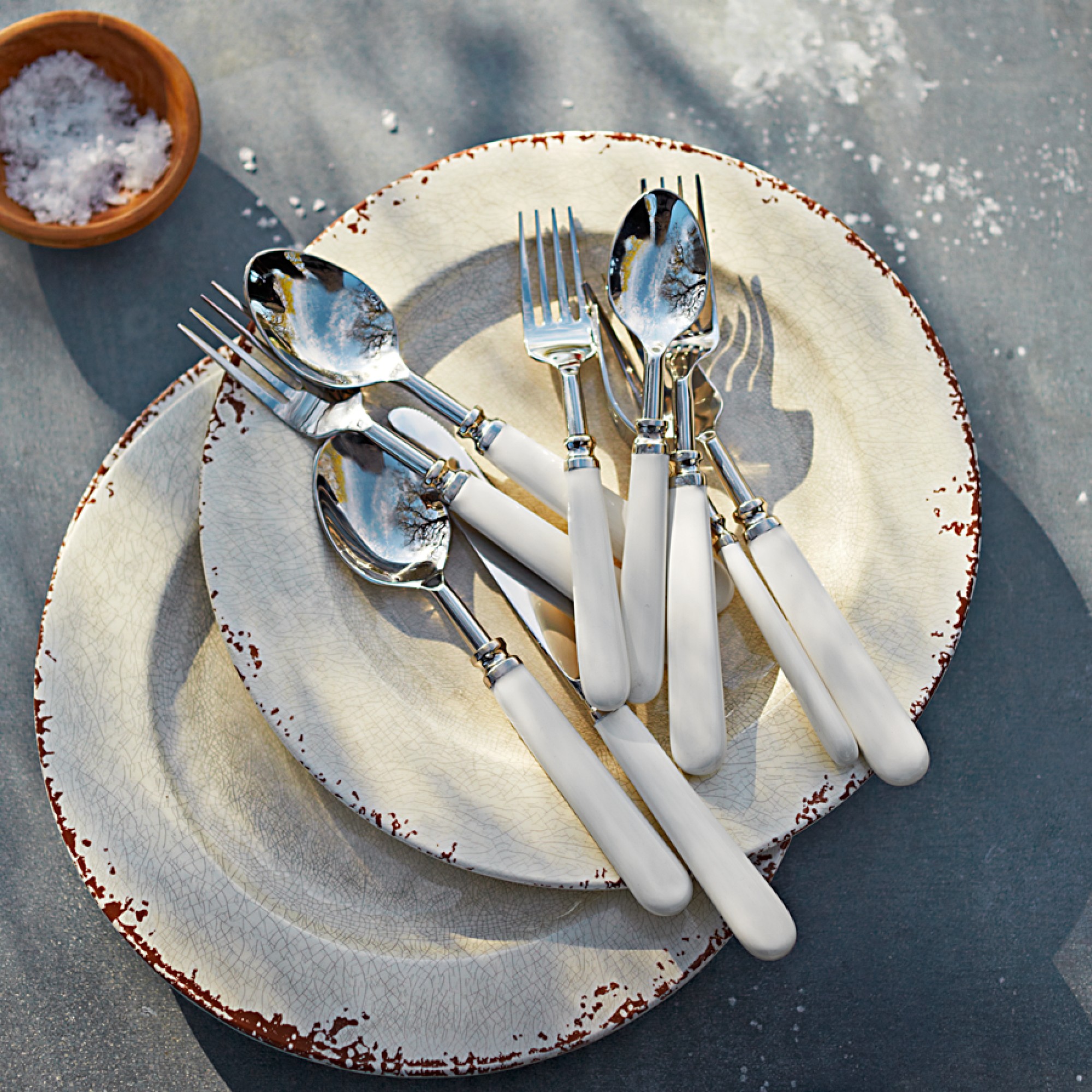 Rustic® Outdoor Melamine Dinner Plates, Set of 4