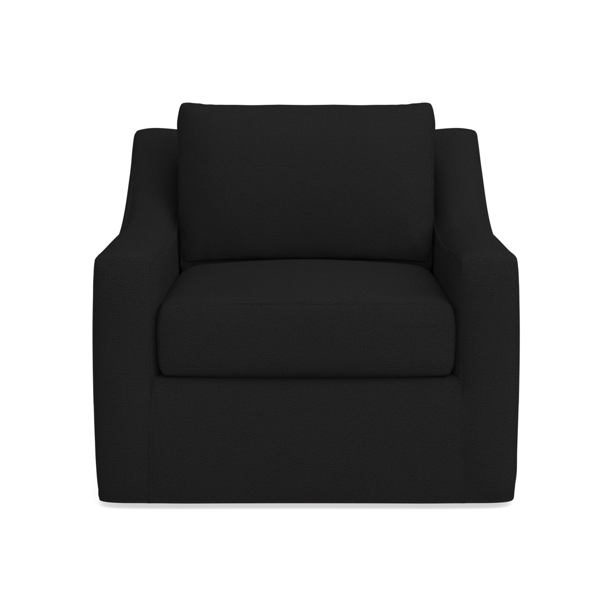 Ghent Slope Arm Slipcovered Swivel Chair