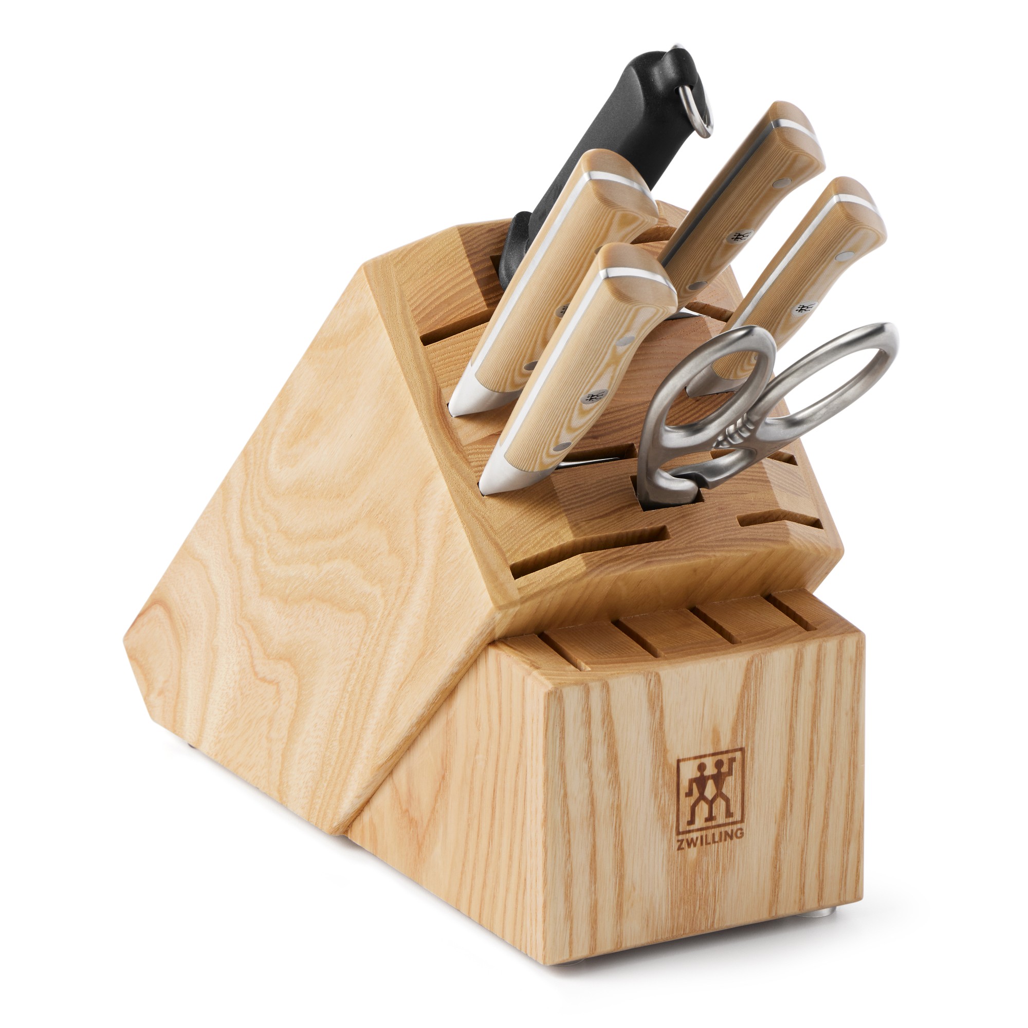 Zwilling Kanren Knives with Acacia Block, Set of 7