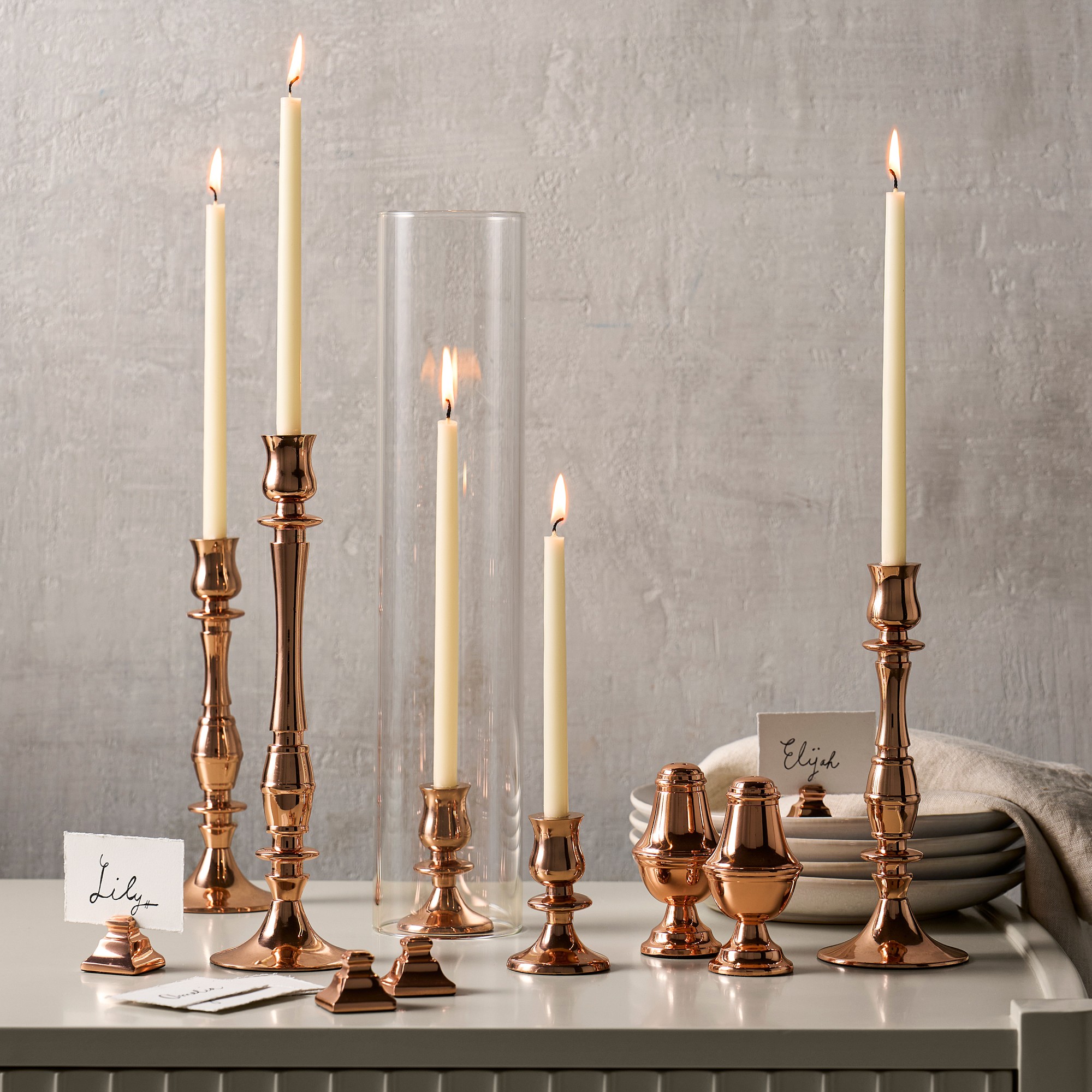 Heirloom Copper Tiny Taper Holders