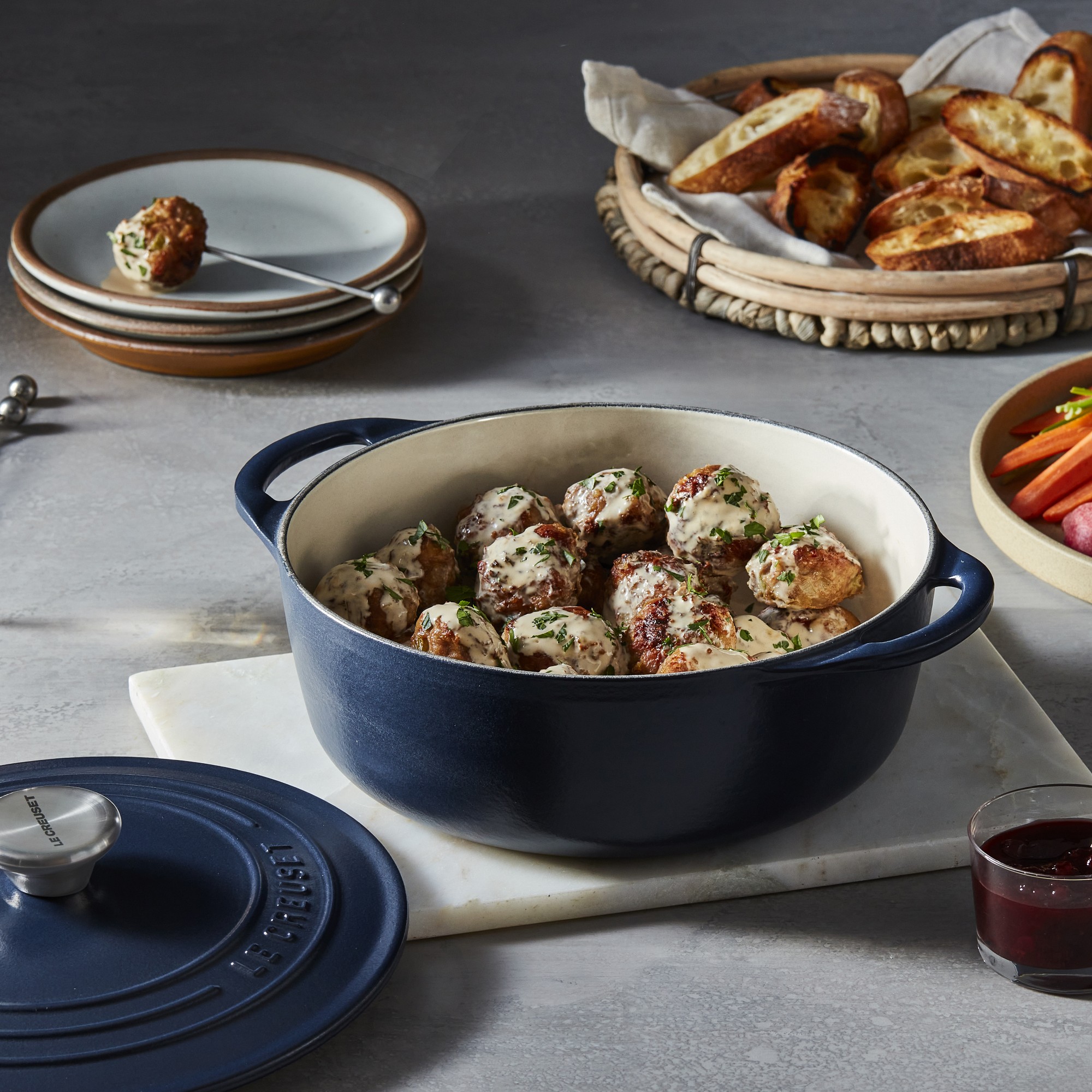 Le Creuset Enameled Cast Iron Shallow Round Oven, 2 3/4-Qt.