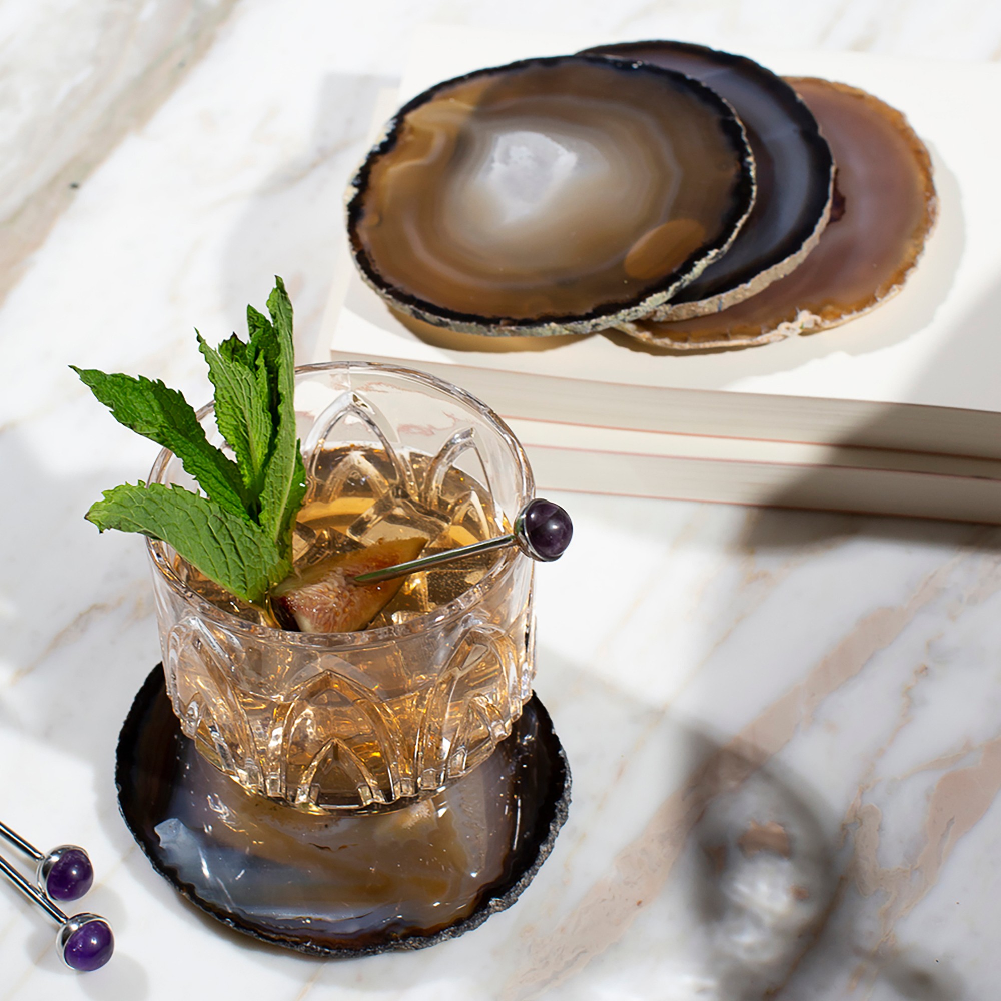 ANNA New York Pedra Coasters, Set of 4