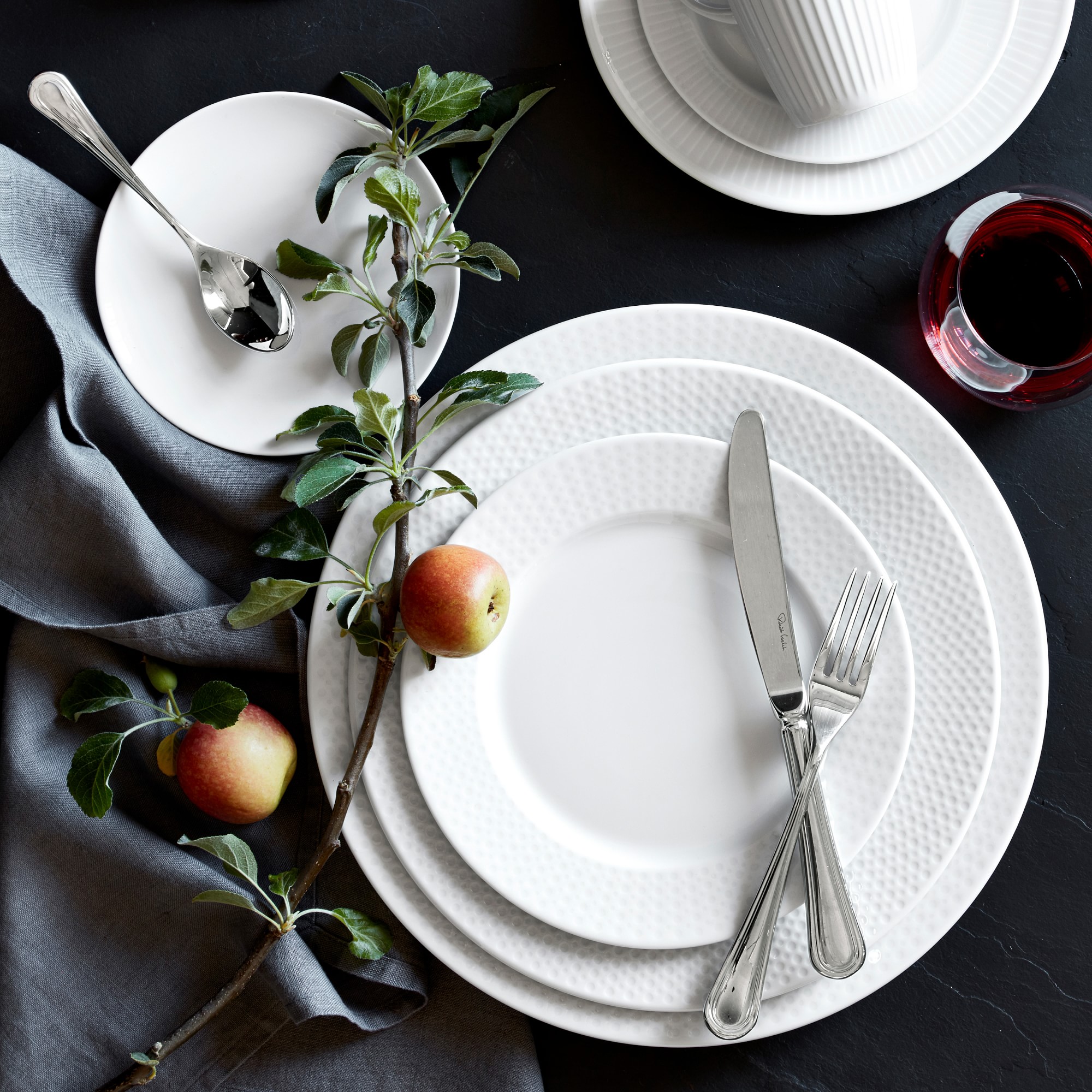 Pillivuyt Coupe Porcelain Appetizer Plates