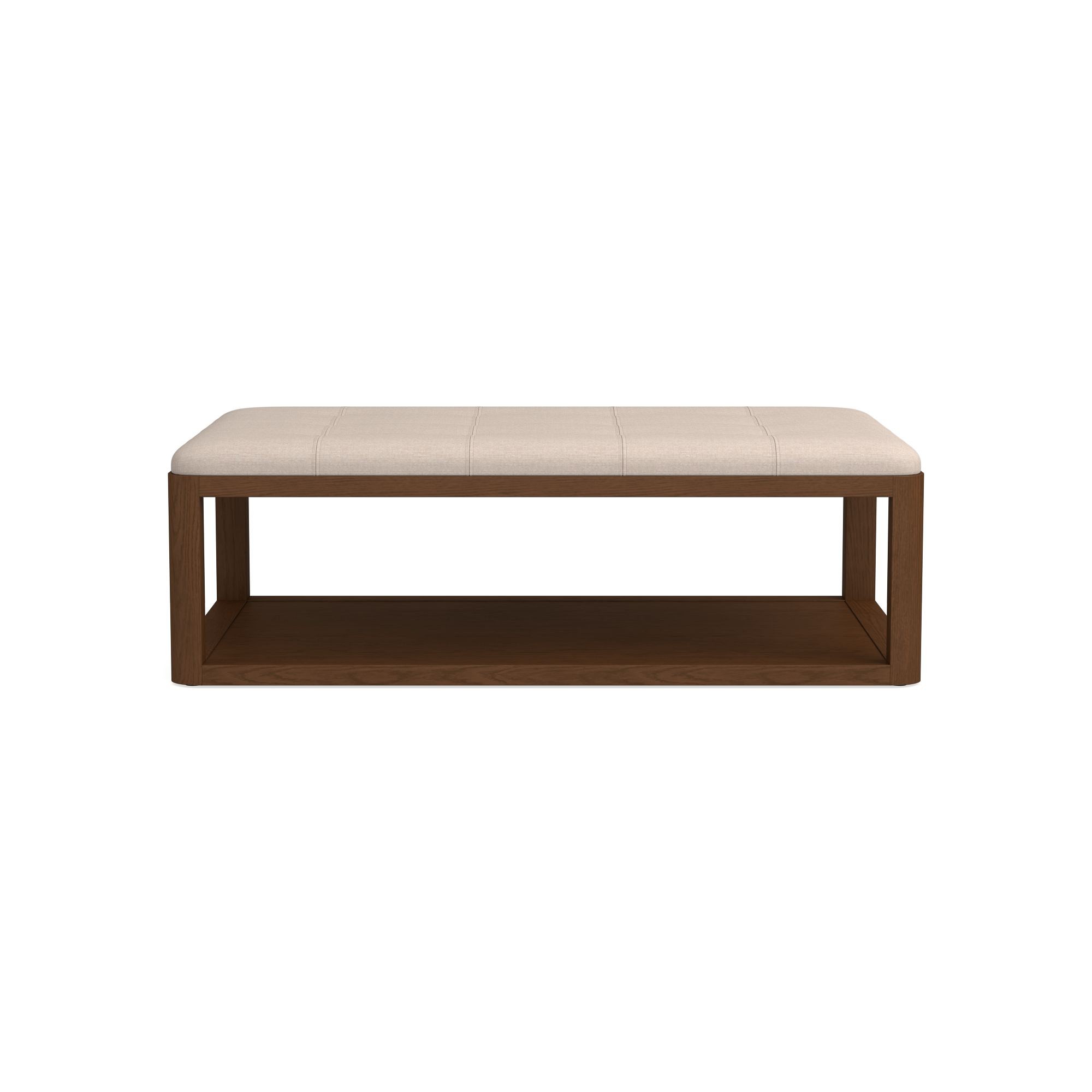 Porte Grid Tufted Rectangular Ottoman (48