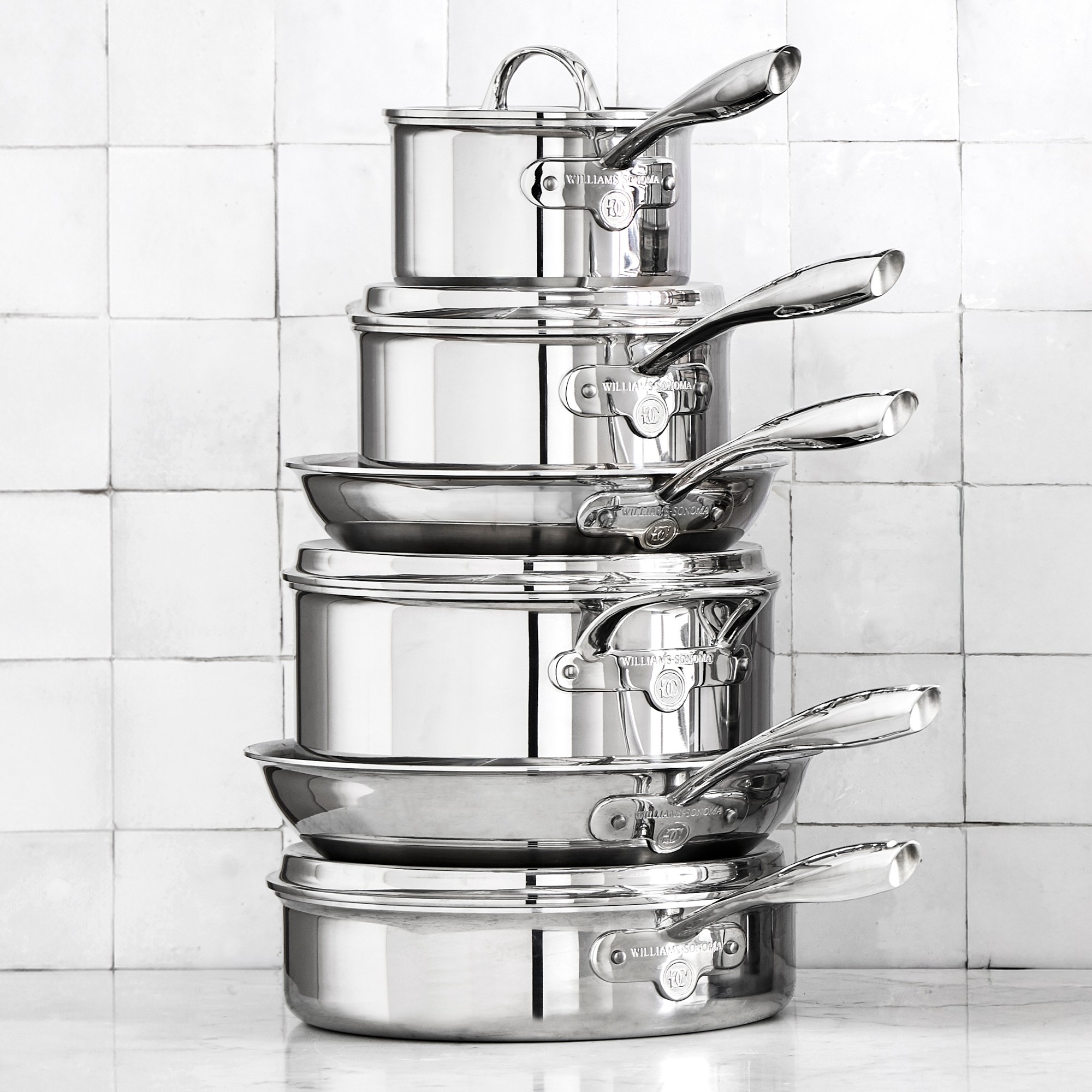 Williams Sonoma Signature Thermo-Clad™ Stainless-Steel 10-Piece Cookware Set