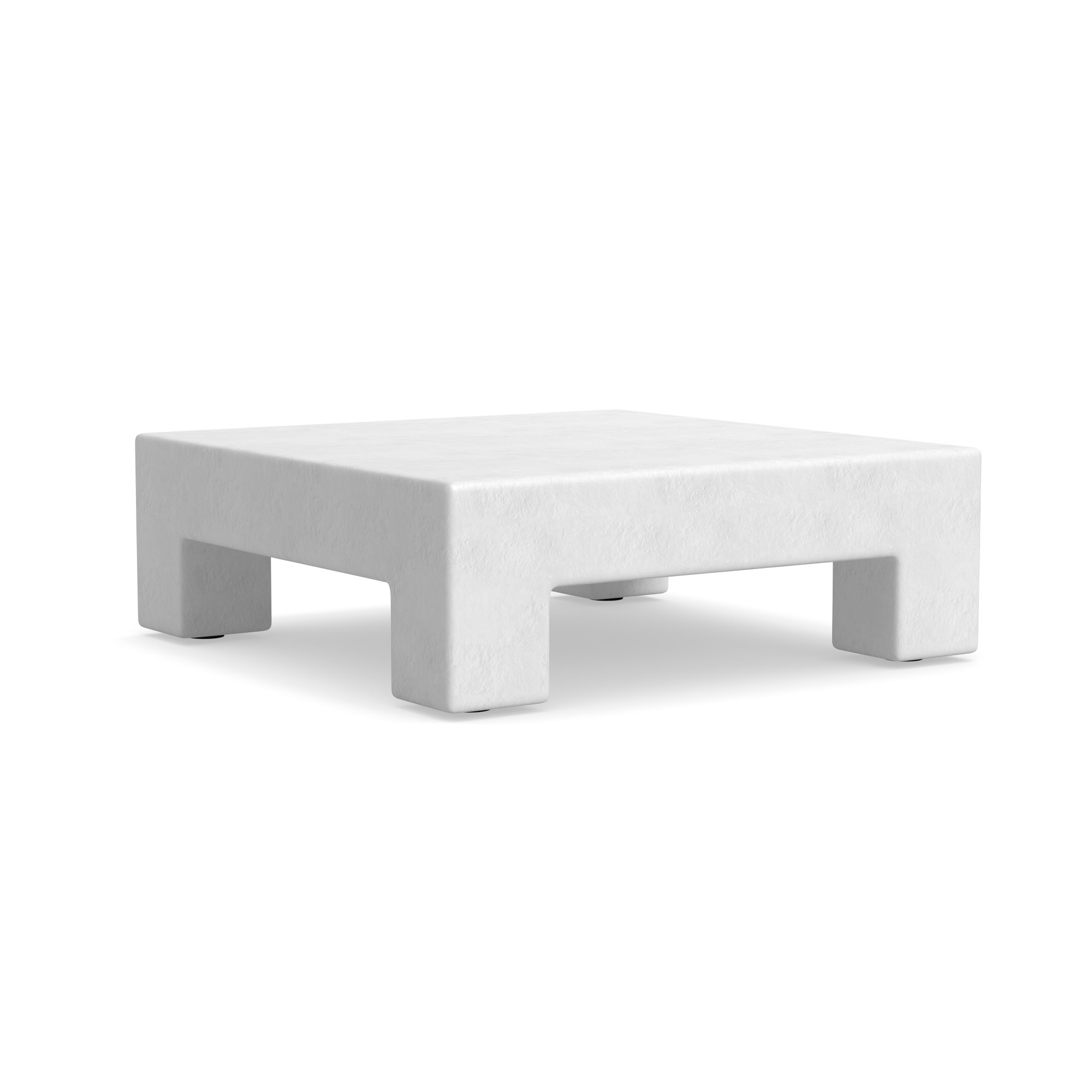 Matte White Square Coffee Table (48