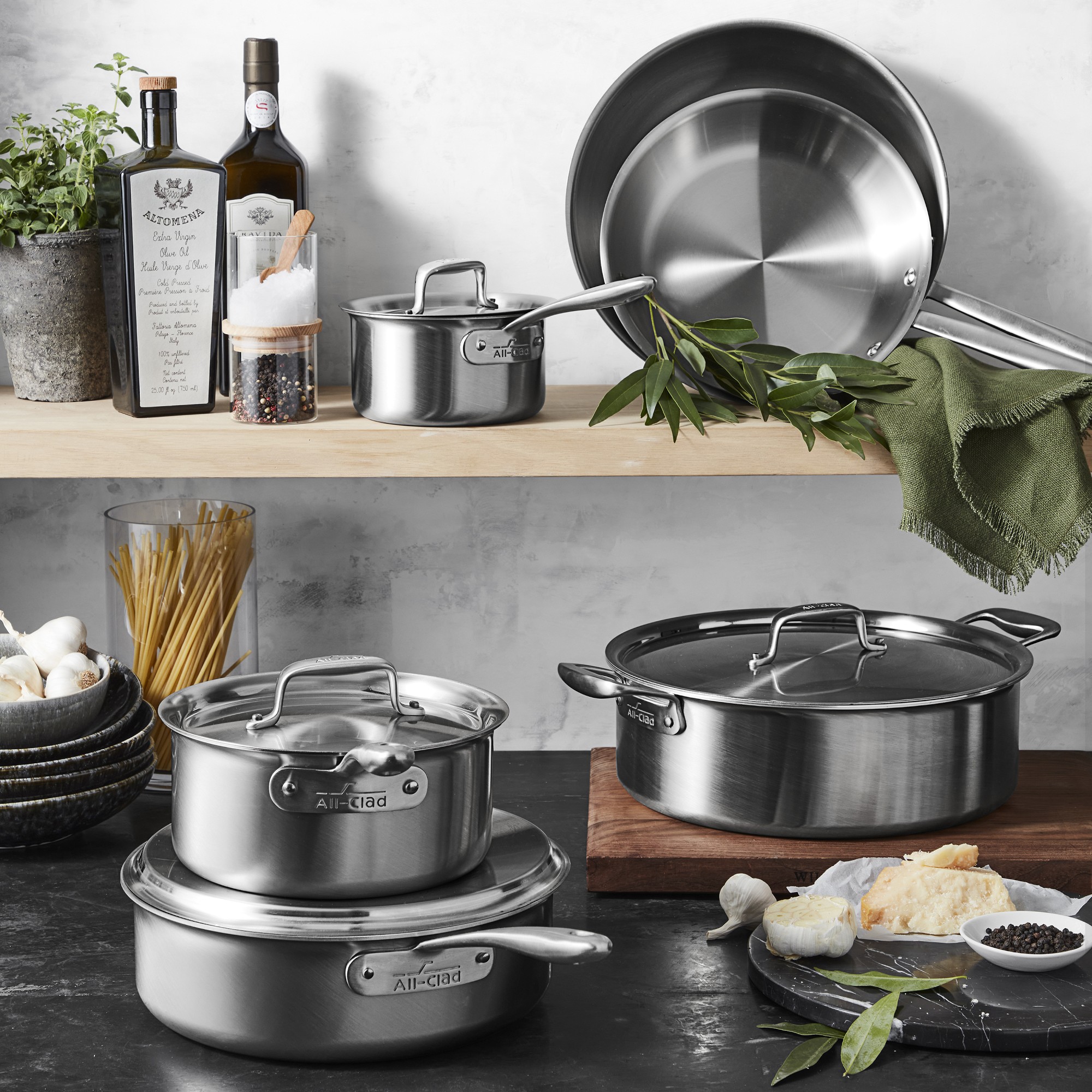 All-Clad Collective Stainless-Steel 10-Piece Cookware Set