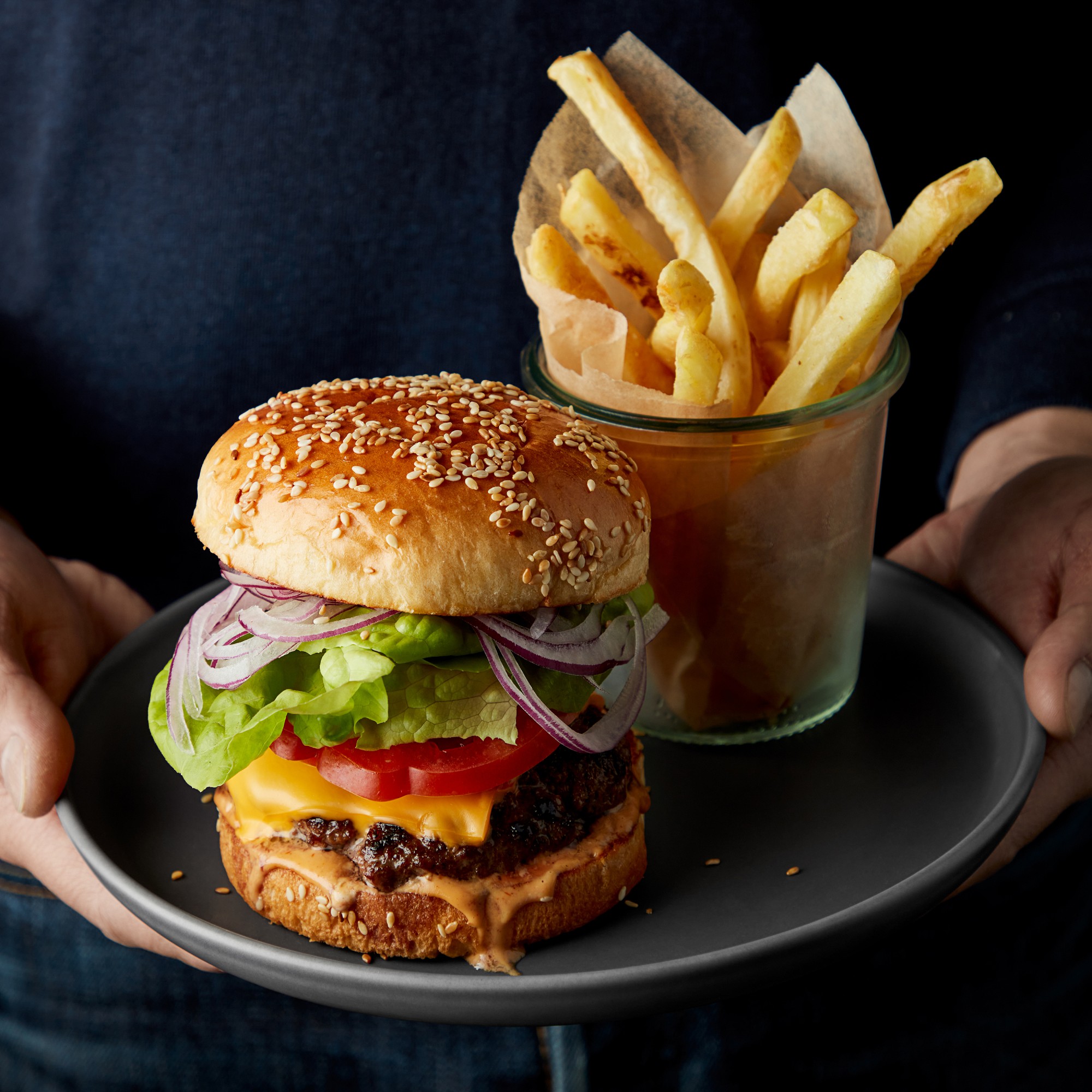 Apilco Reglisse Porcelain Dinner Plates, Set of 4