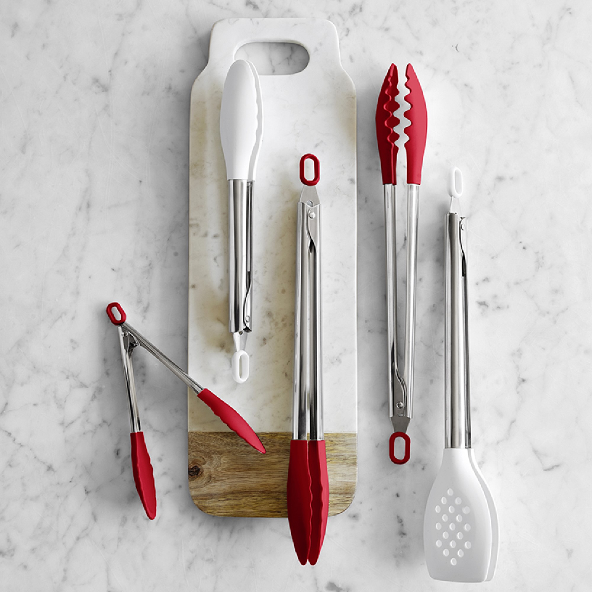 Williams Sonoma Stainless-Steel Silicone Pasta Locking Tongs