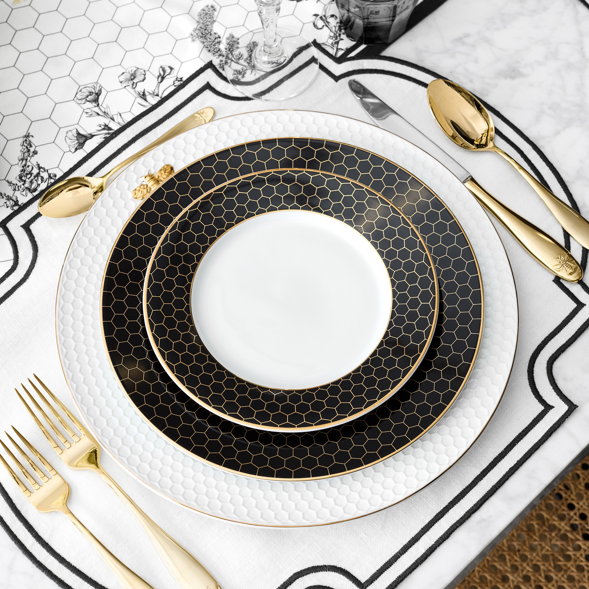 Honeycomb Embossed Chargers