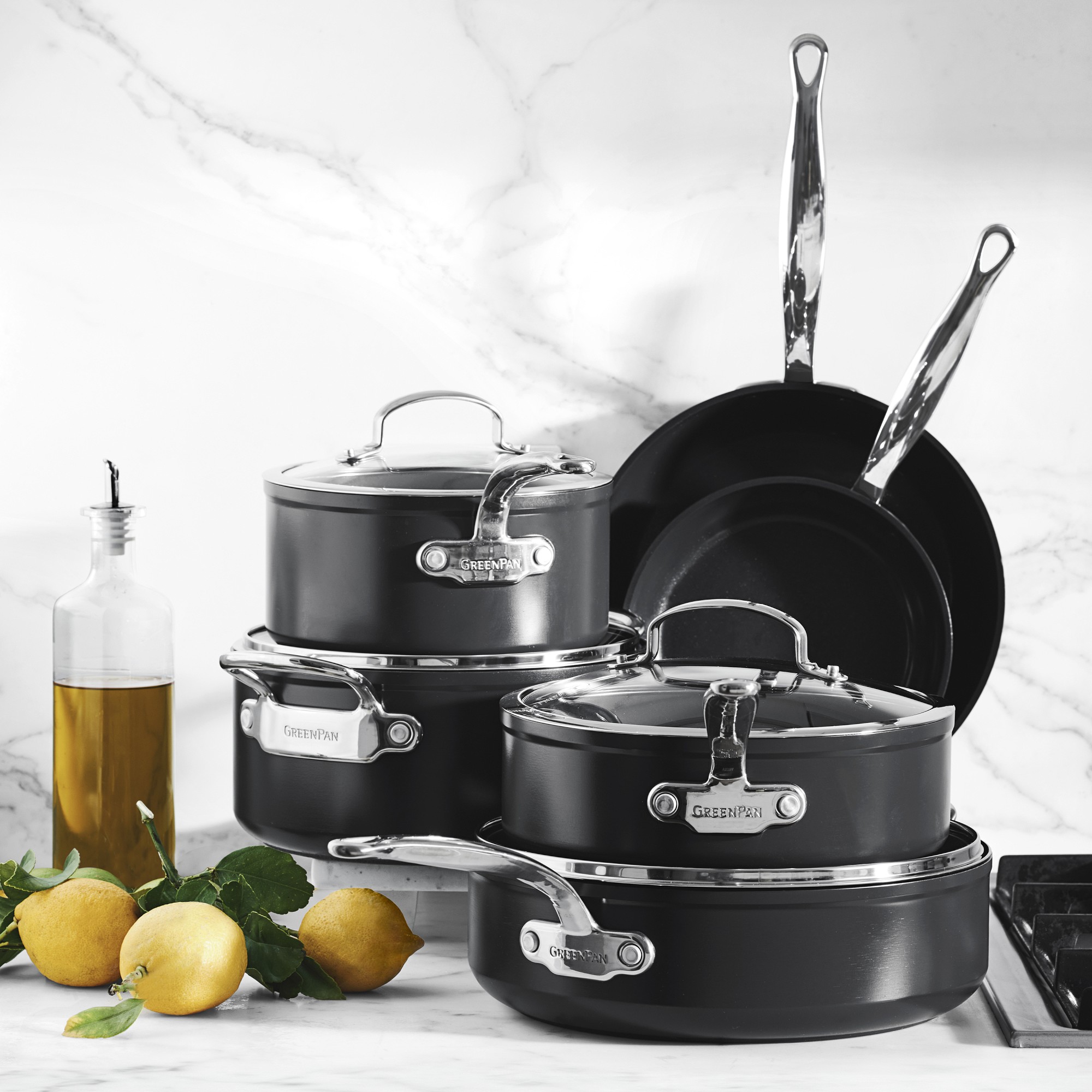 GreenPan™ Premiere Hard Anodized Ceramic Nonstick 10-Piece Cookware Set