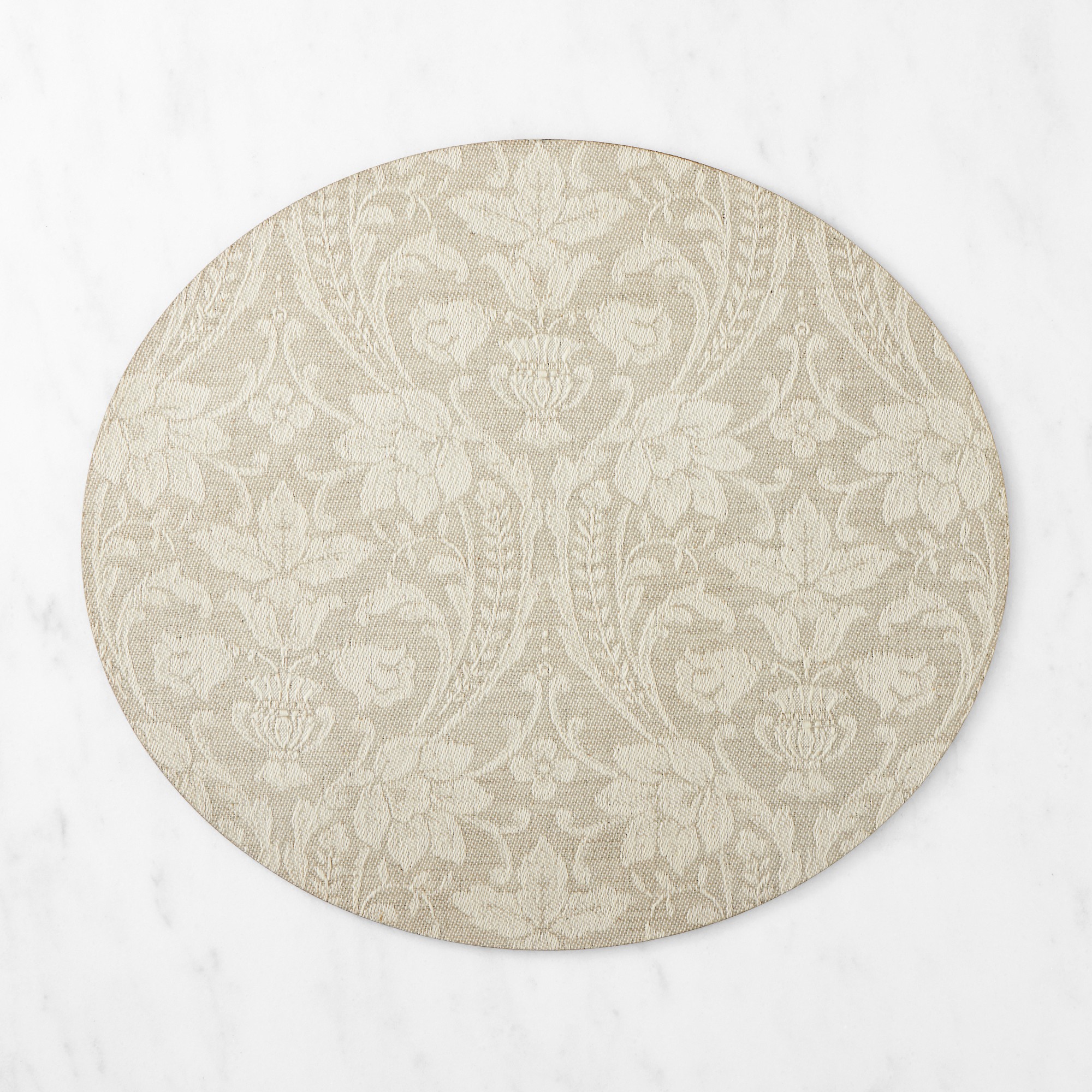Italian Leather Coated Damask Placemat