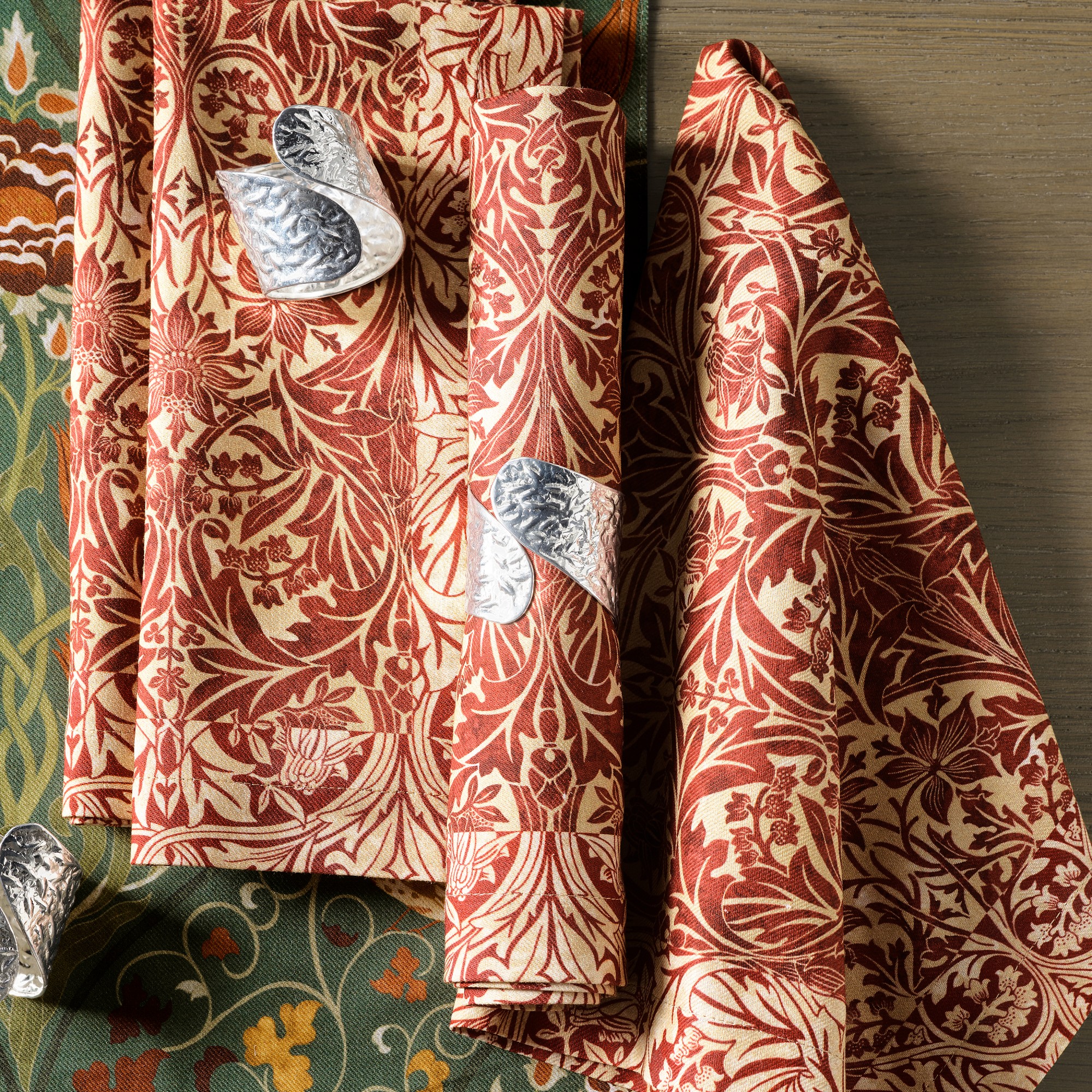 Hammered Cuff Napkin Rings, Set of 4