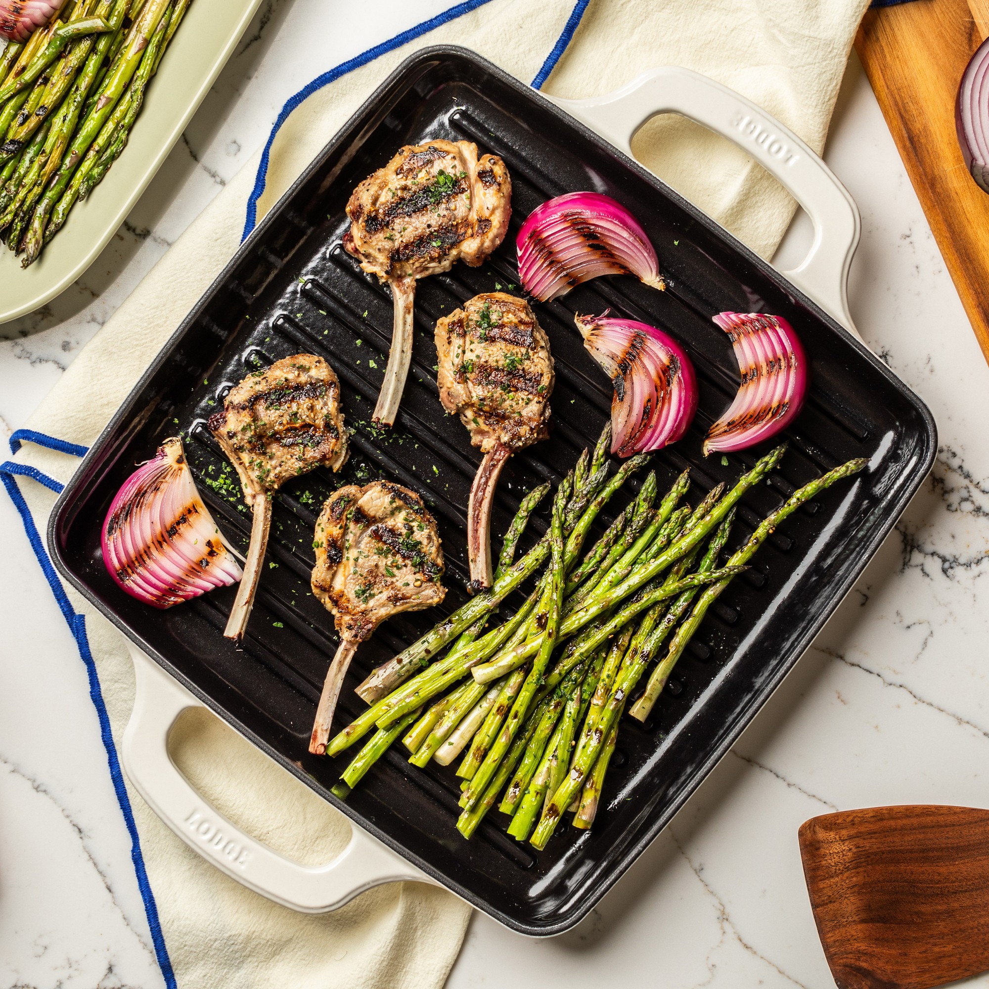 Lodge USA Enameled Cast Iron Grill Pan, 11