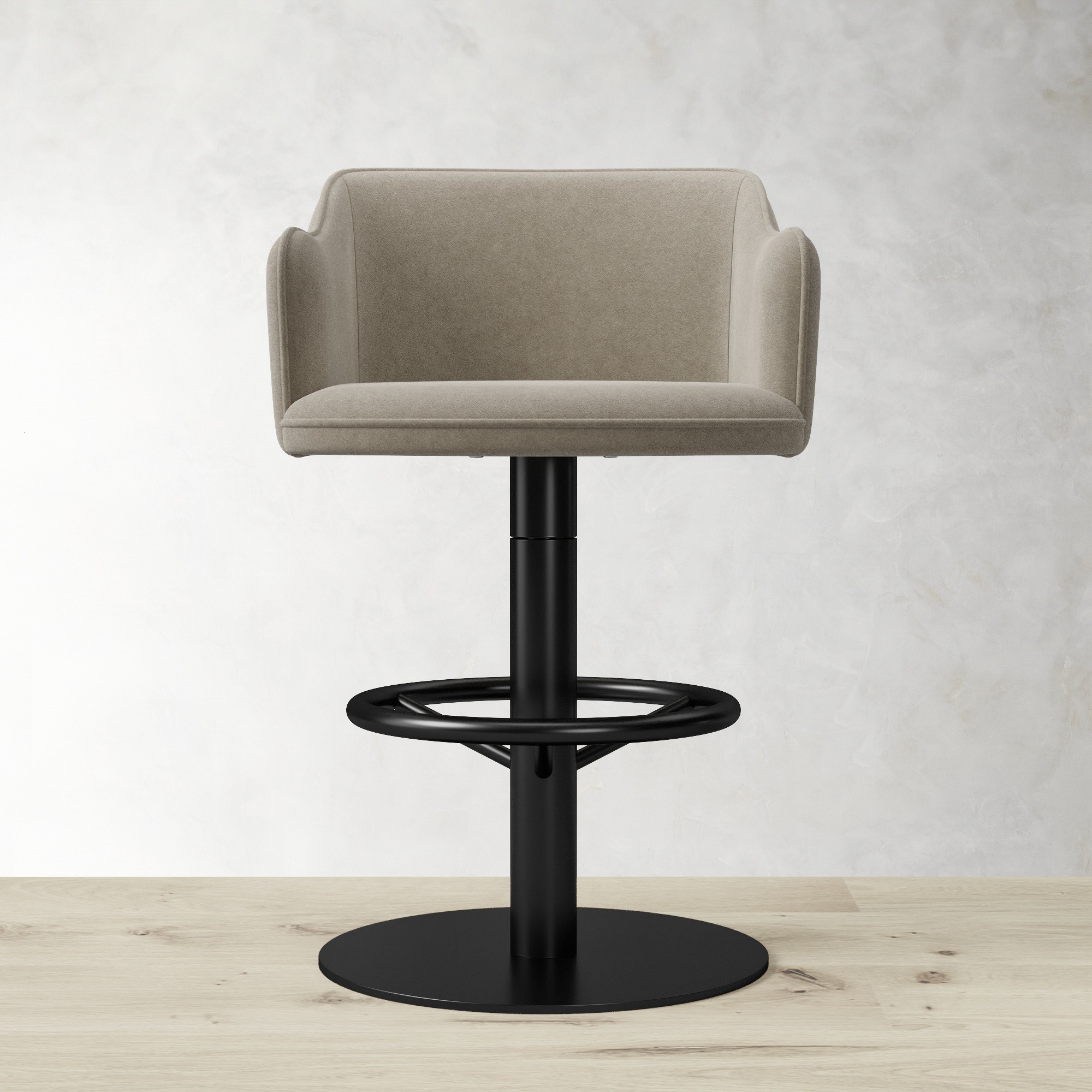Harding Upholstered Pedestal Counter  & Bar Stool