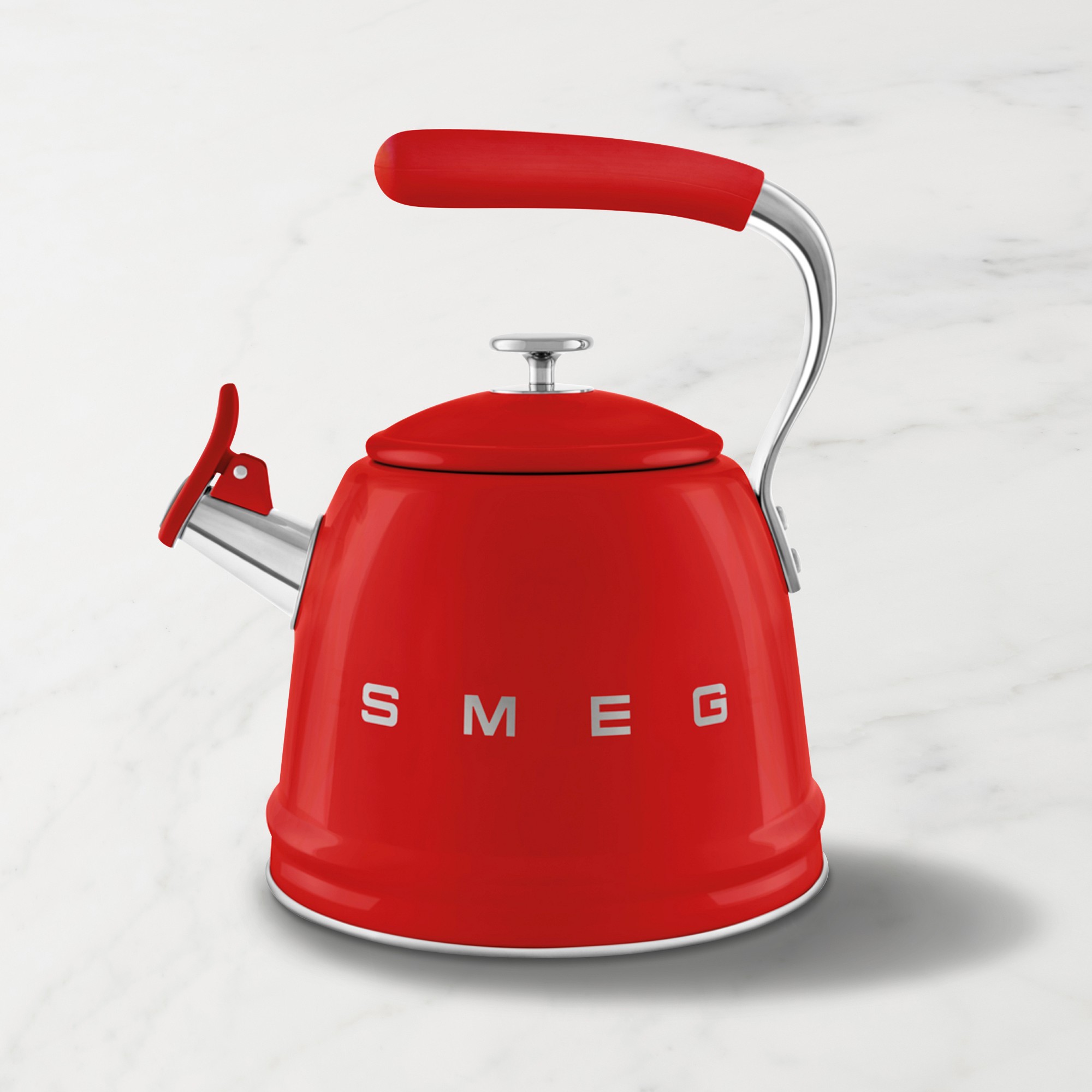 SMEG Stainless-Steel Whistling Tea Kettle, 2 1/2-Qt.