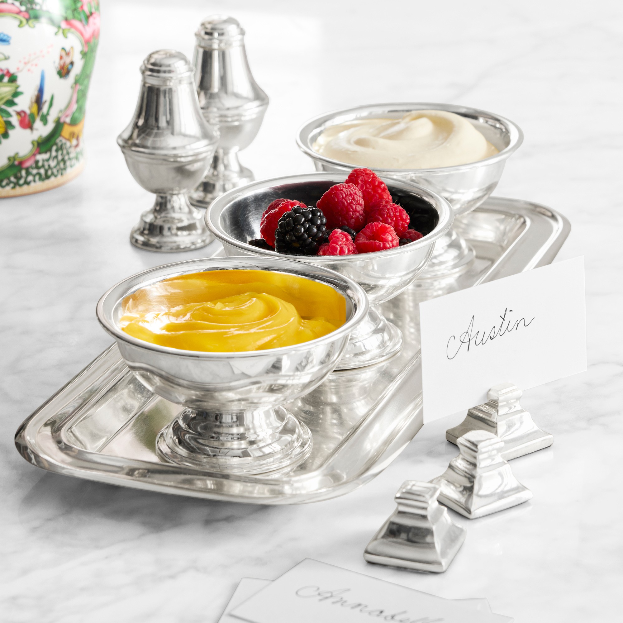 Heirloom Silver Footed Condiment Bowl