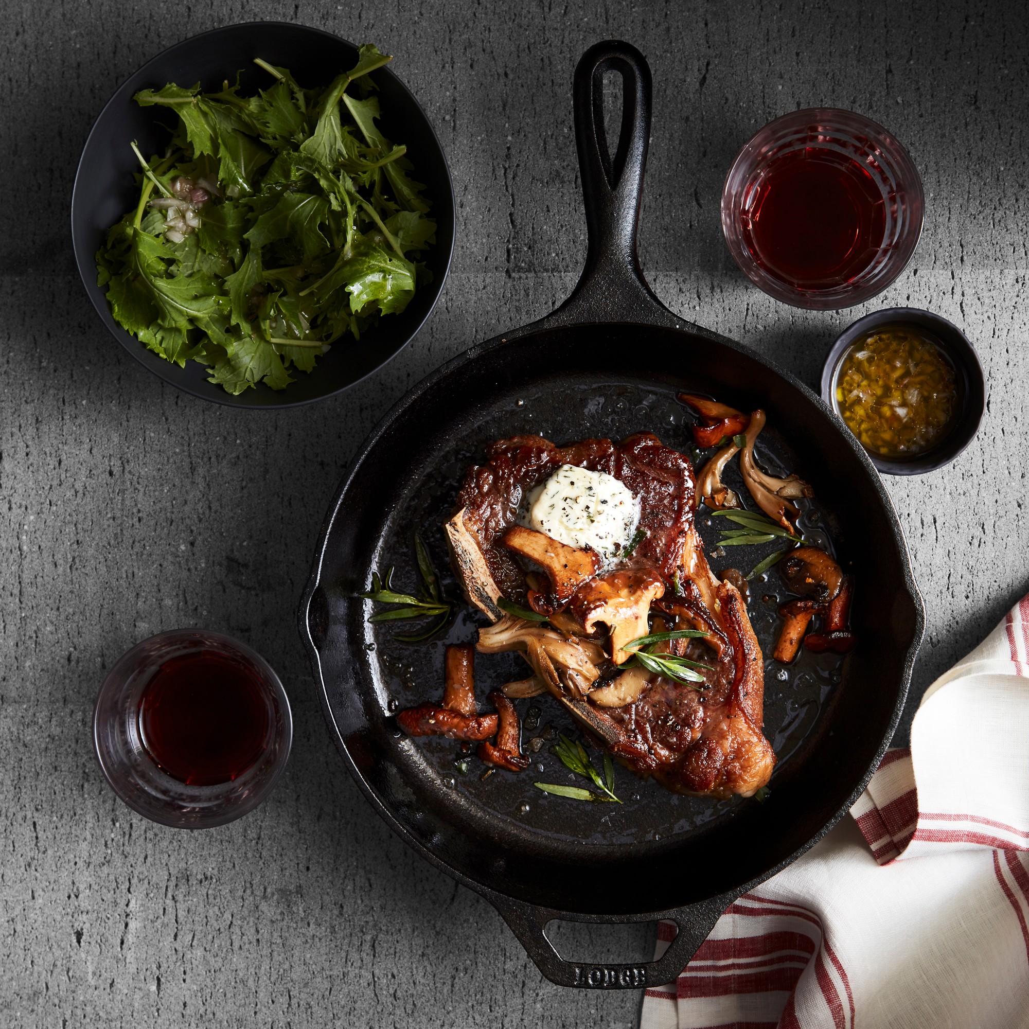 Lodge Seasoned Cast Iron Skillets, Set of 2