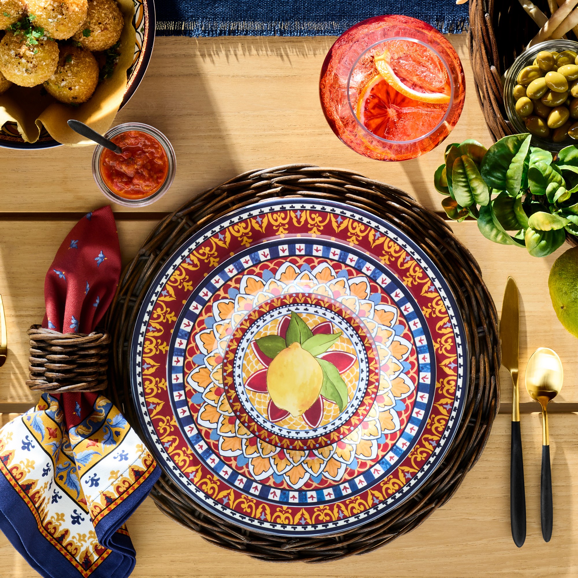 Sicily Red Napkins, Set of 4