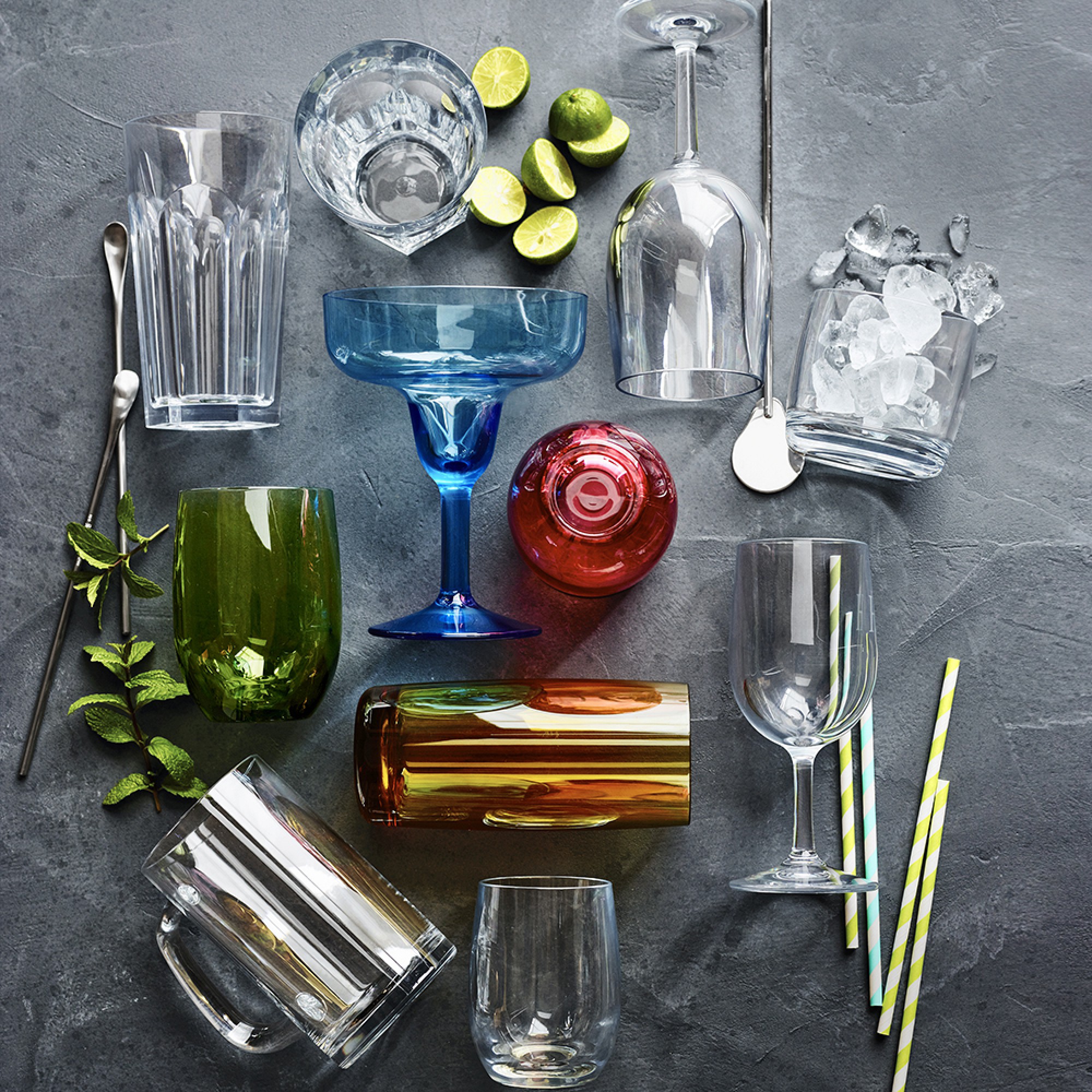 DuraClear® Tritan Outdoor Highball Glasses, Set of 6, Clear