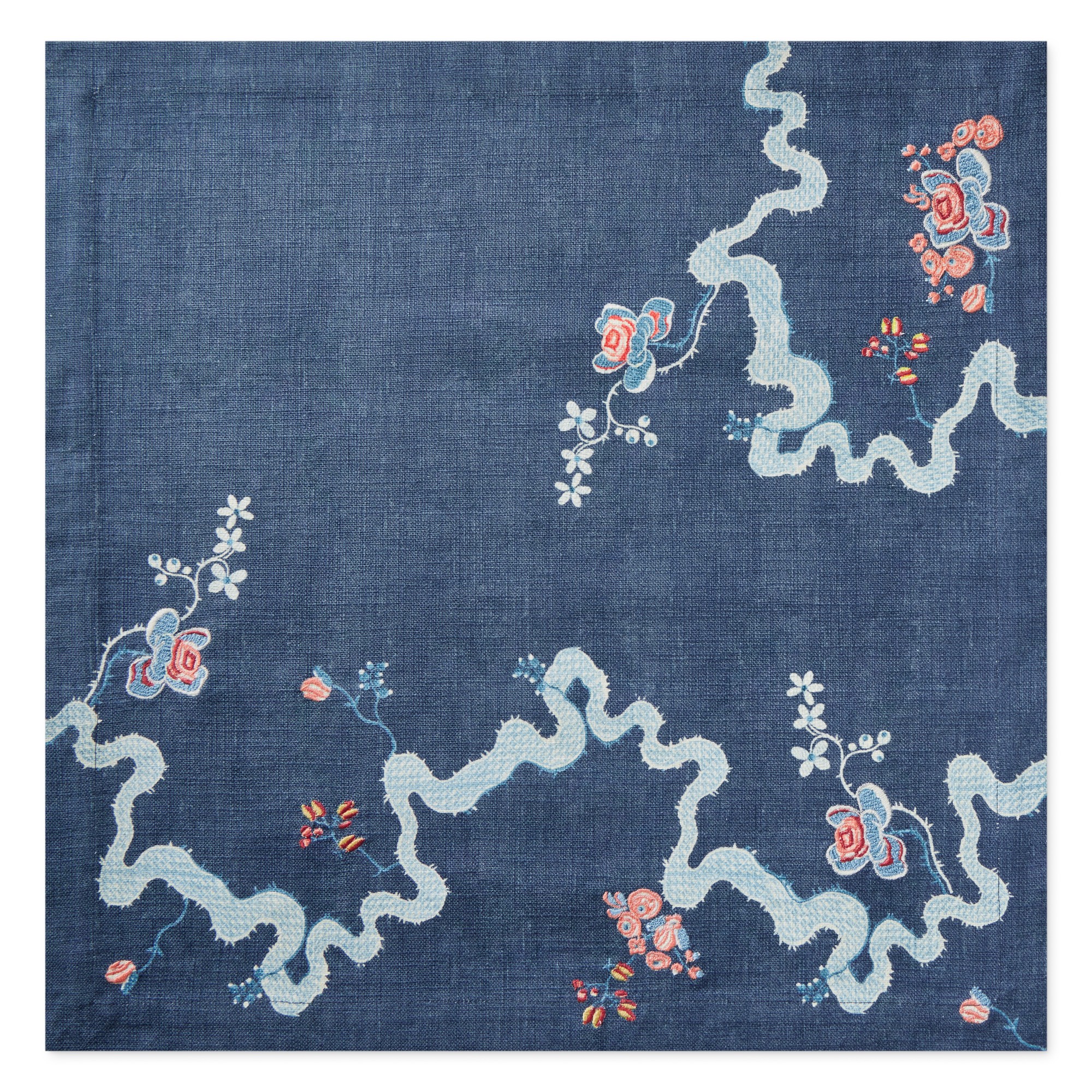 Embroidered Blossom Napkins, Set of 4