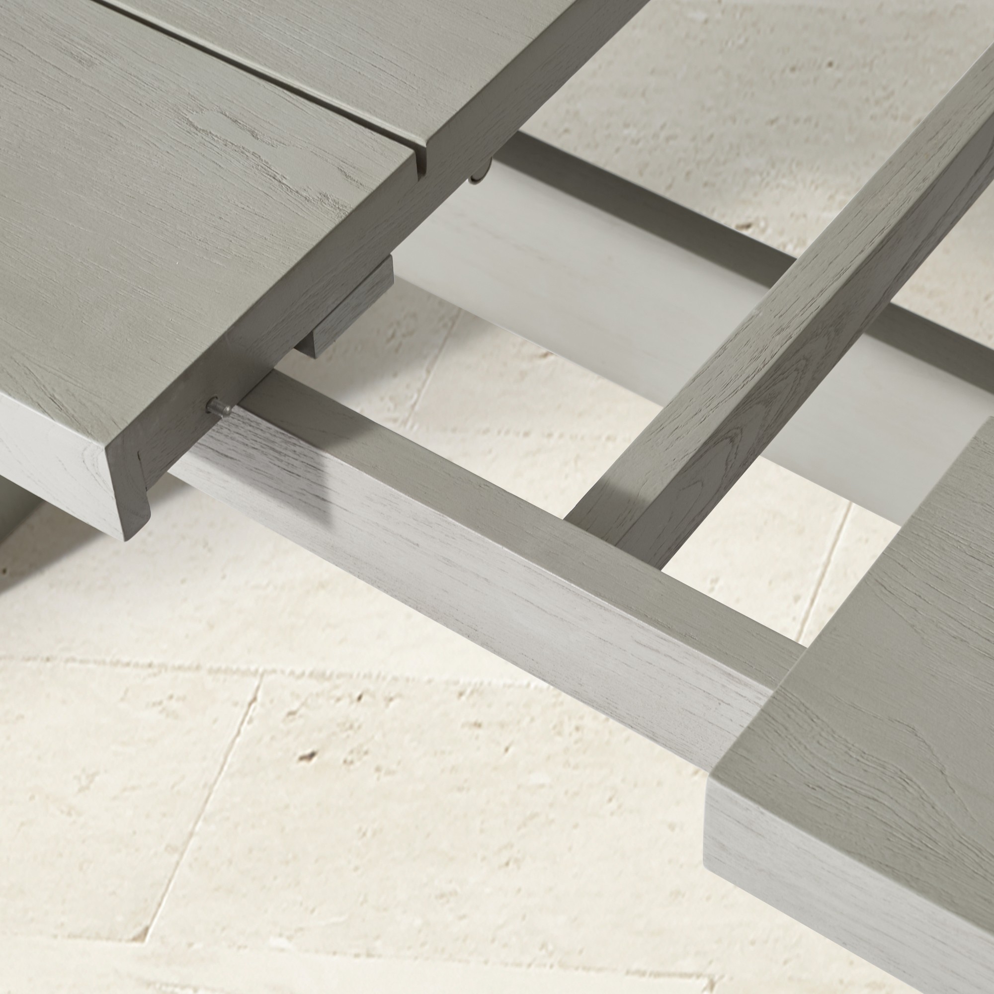 San Clemente Outdoor Grey Teak Rectangular Dining Table (84