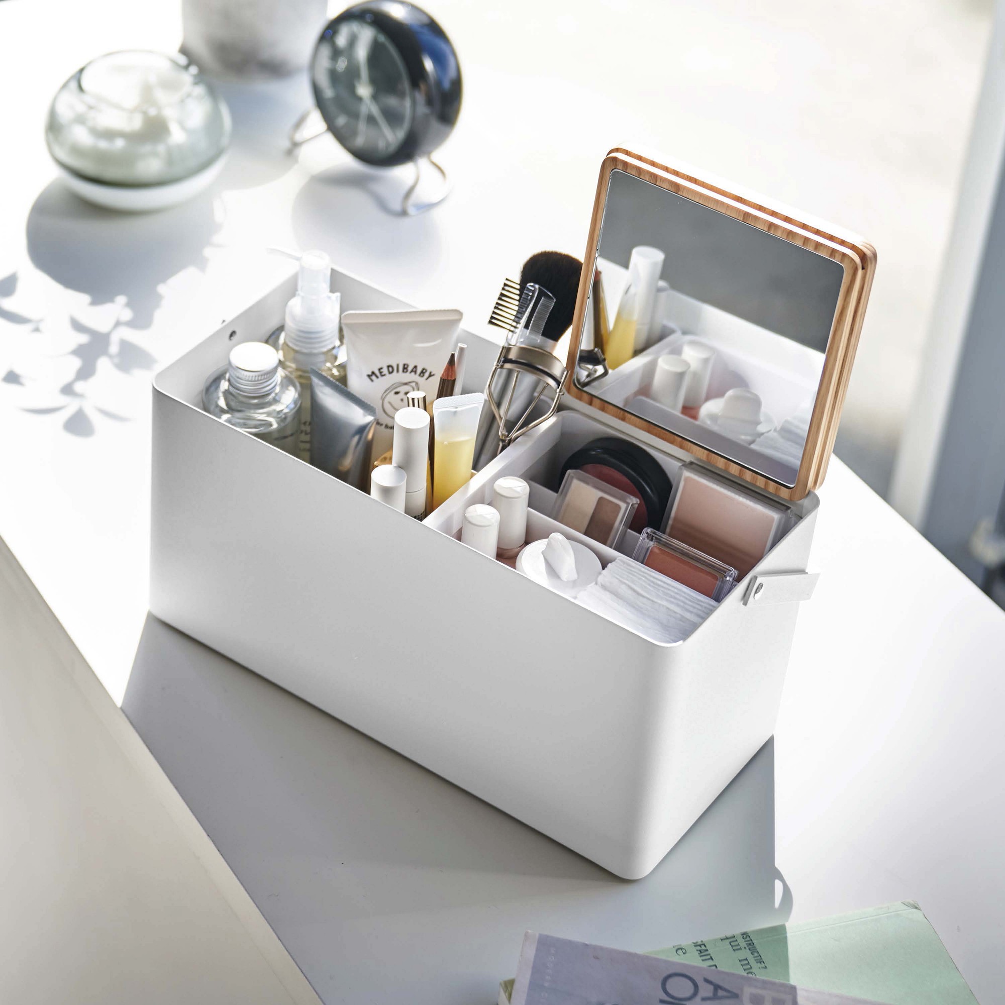 Yamazaki Home Makeup Organizer with Mirror