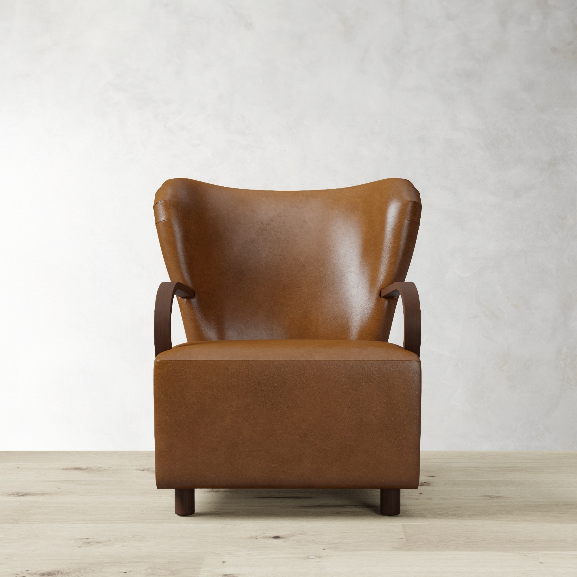 Corban Bentwood Upholstered Occasional Chair