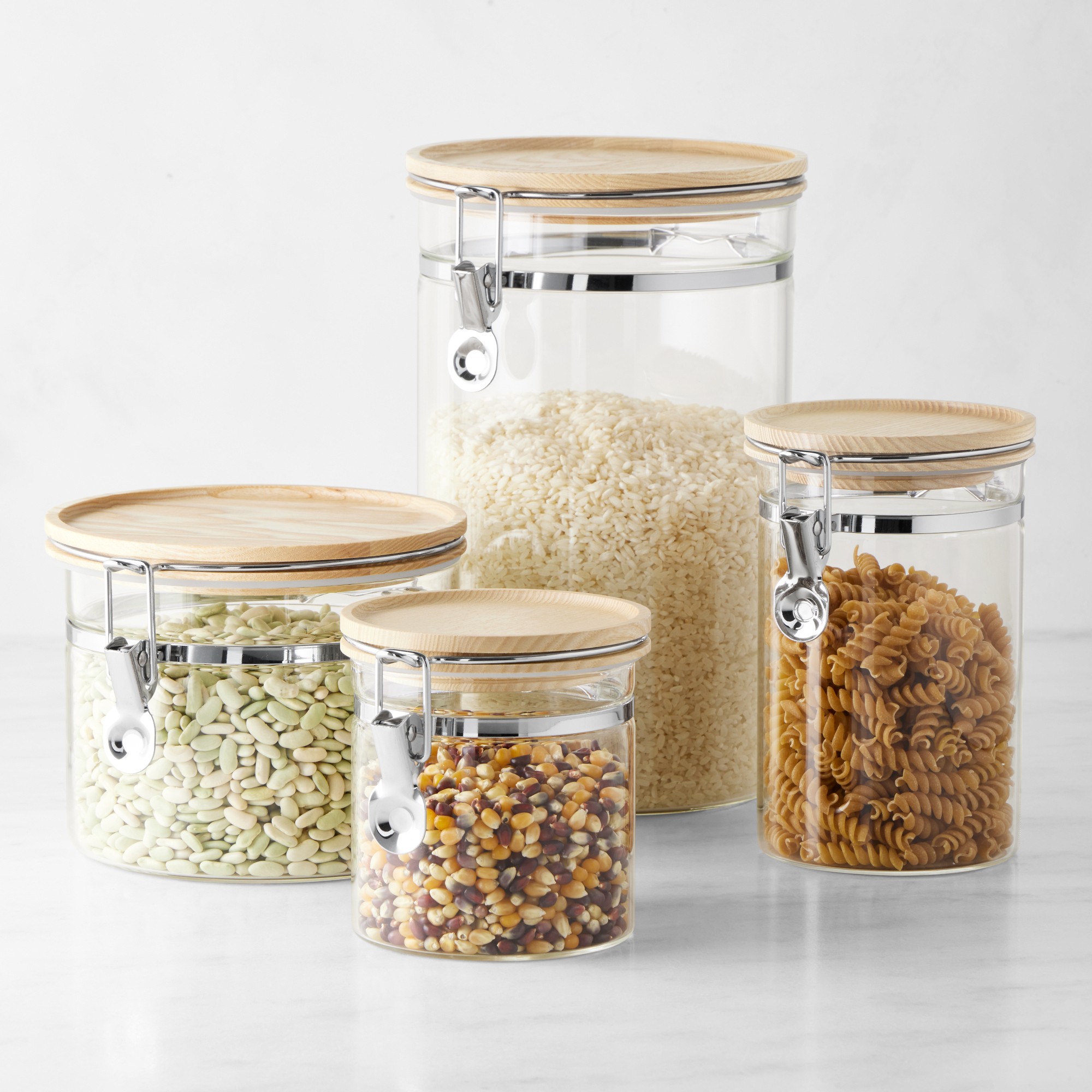 Hold Everything Stackable Glass Canister with Clamp