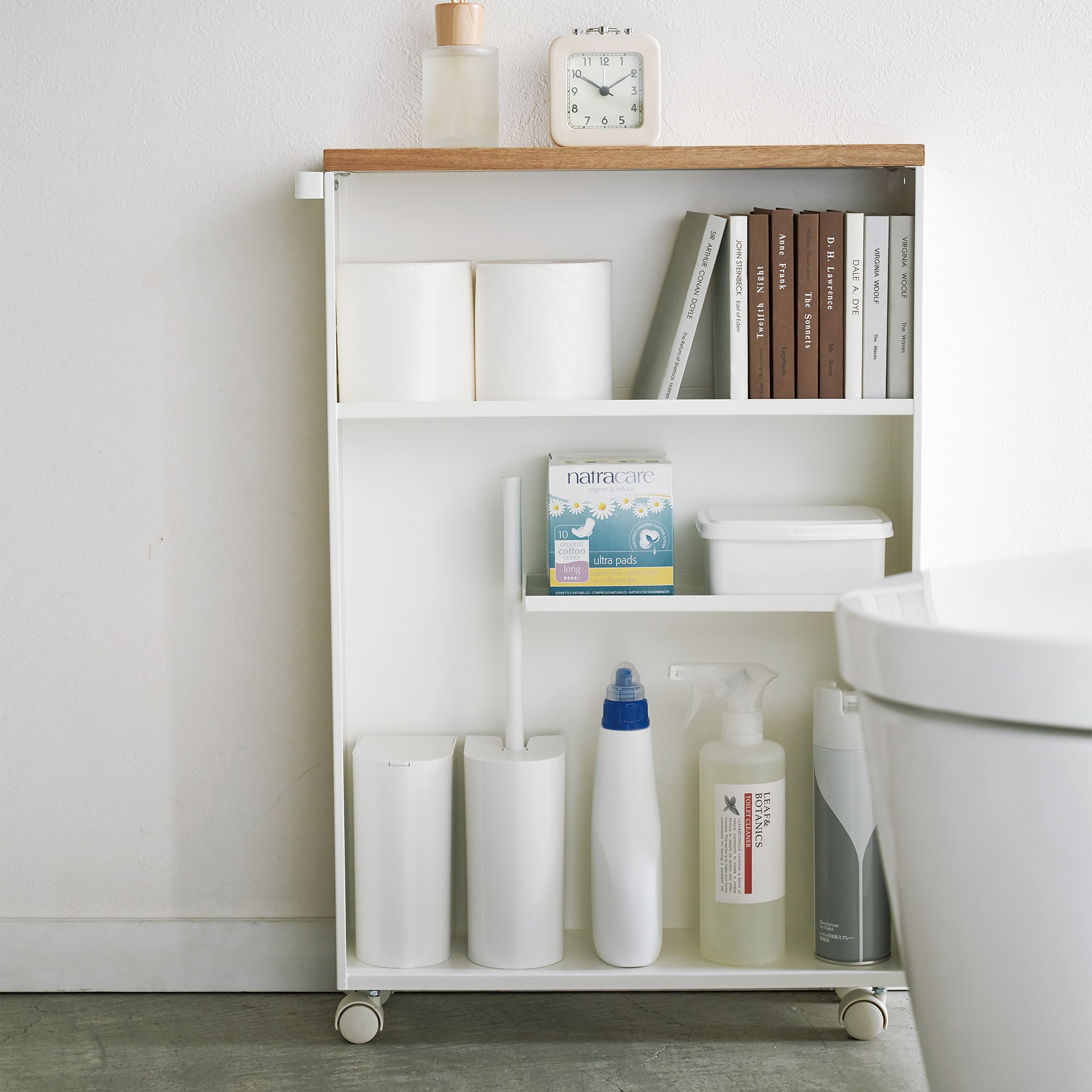 Yamazaki Home Tower Rolling Storage Cart