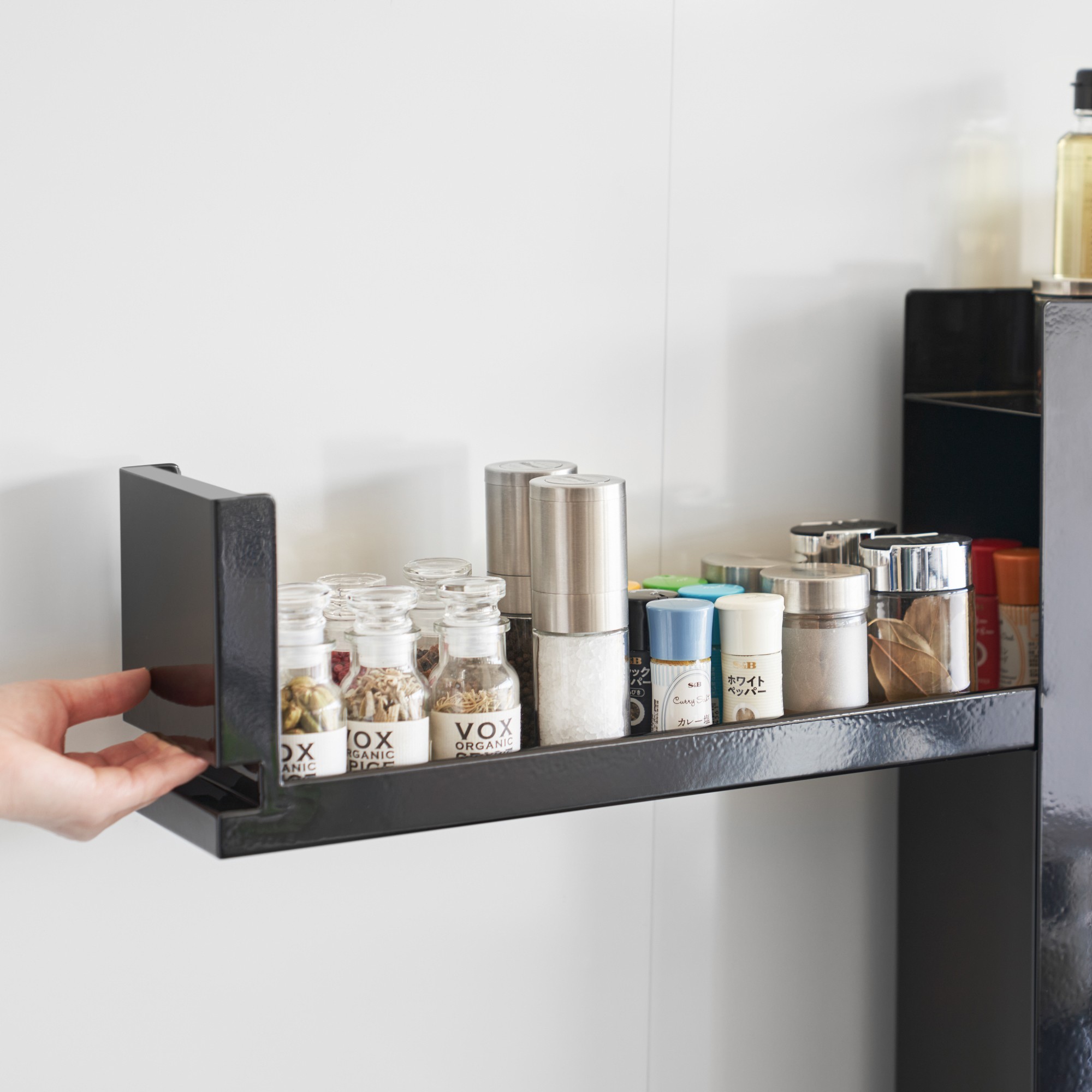 Yamazaki Home Two-Tier Sliding Drawer Seasoning Rack