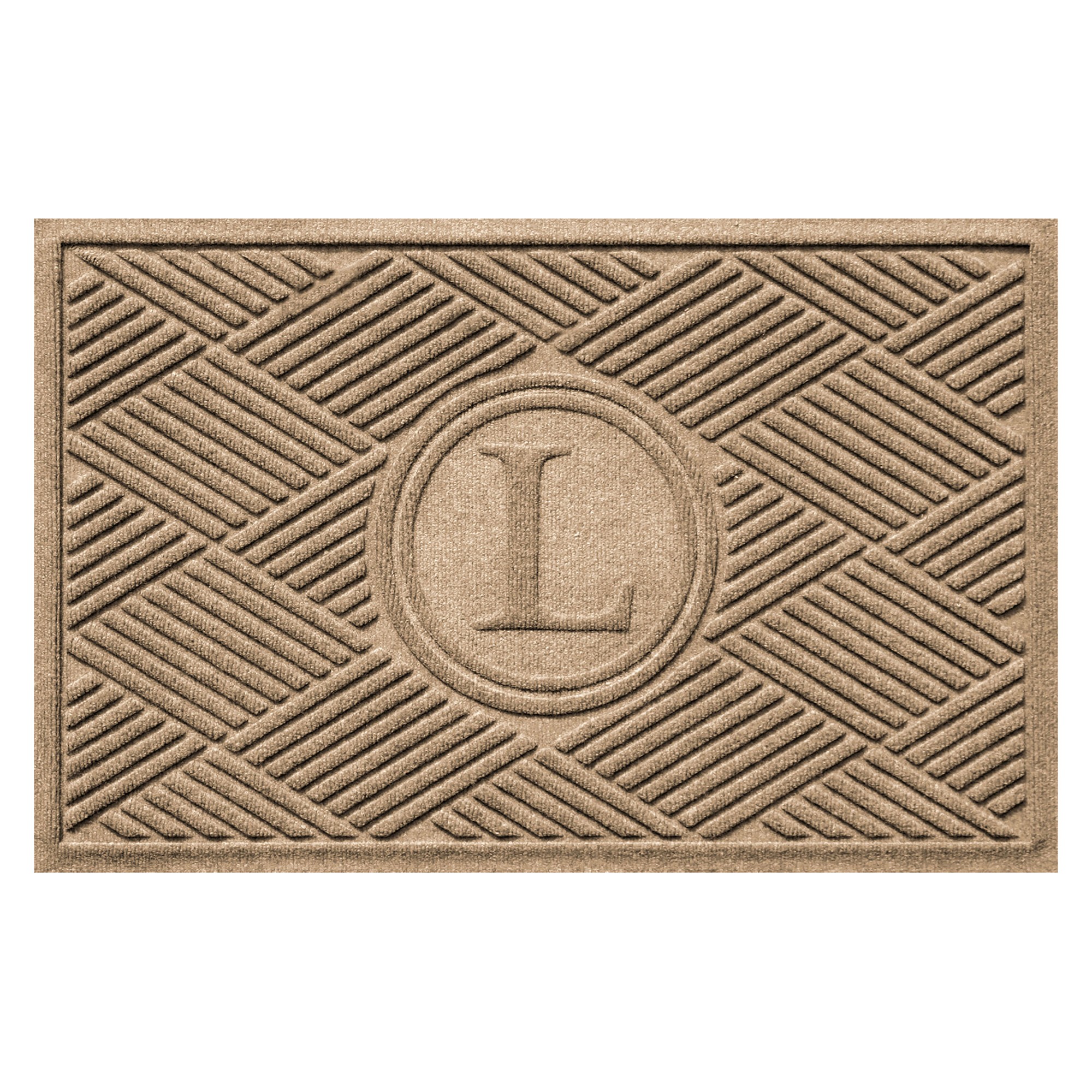 Waterhog Diamonds Commercial Grade Indoor/Outdoor Monogram Doormat, 2' X 3'