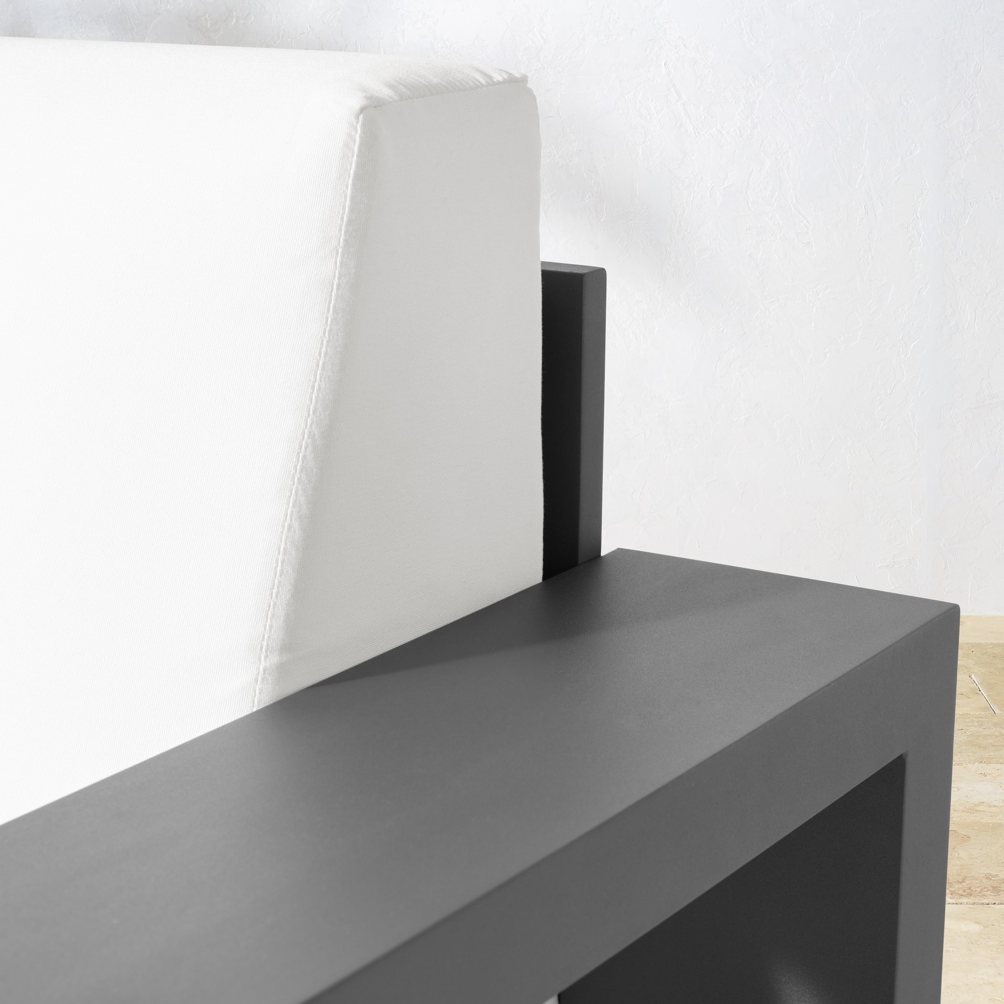 Larnaca Outdoor Slate Grey Metal Swivel Chair