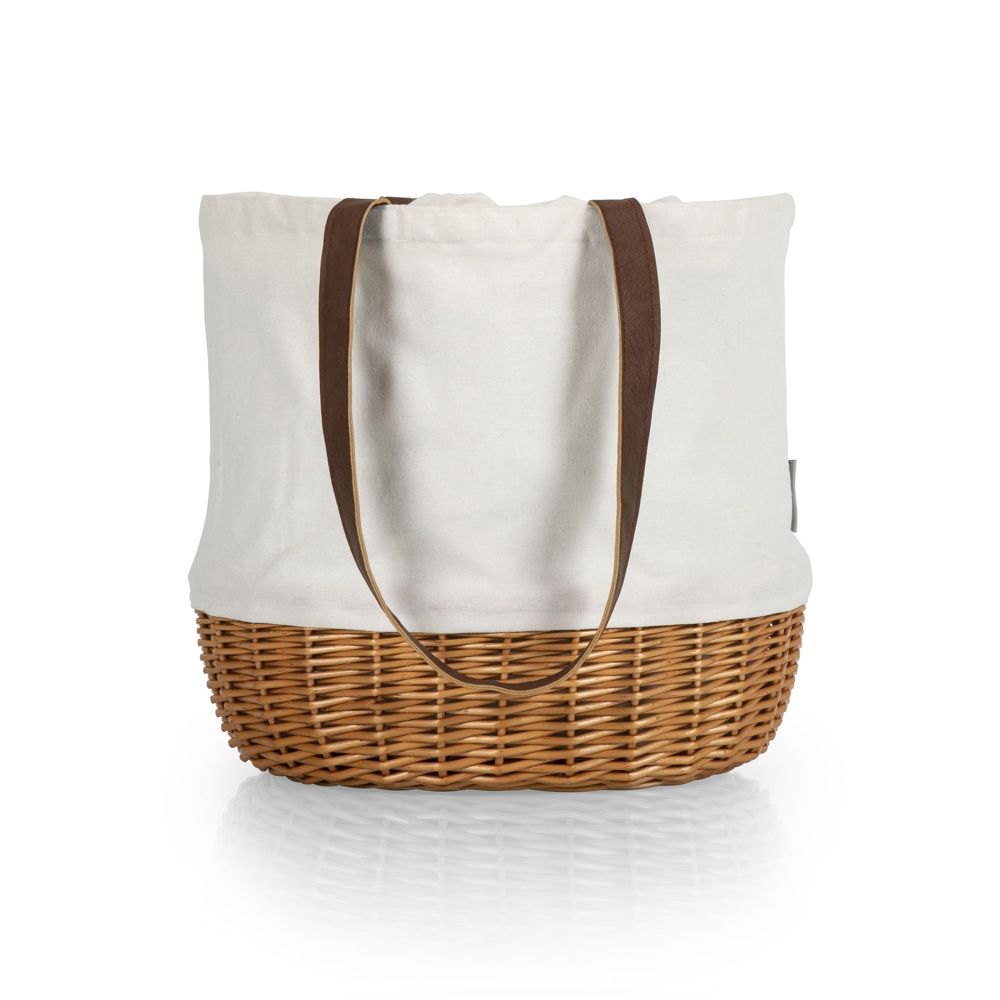 Seville Canvas and Willow Basket Tote