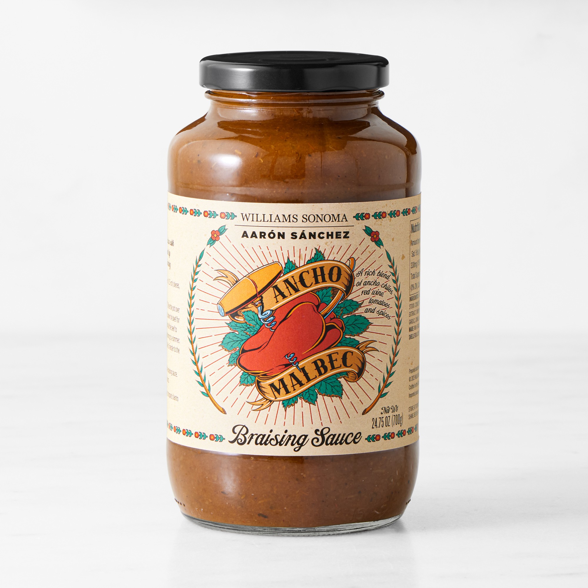 Aarón Sánchez x Williams Sonoma Ancho Malbec Braising Sauce
