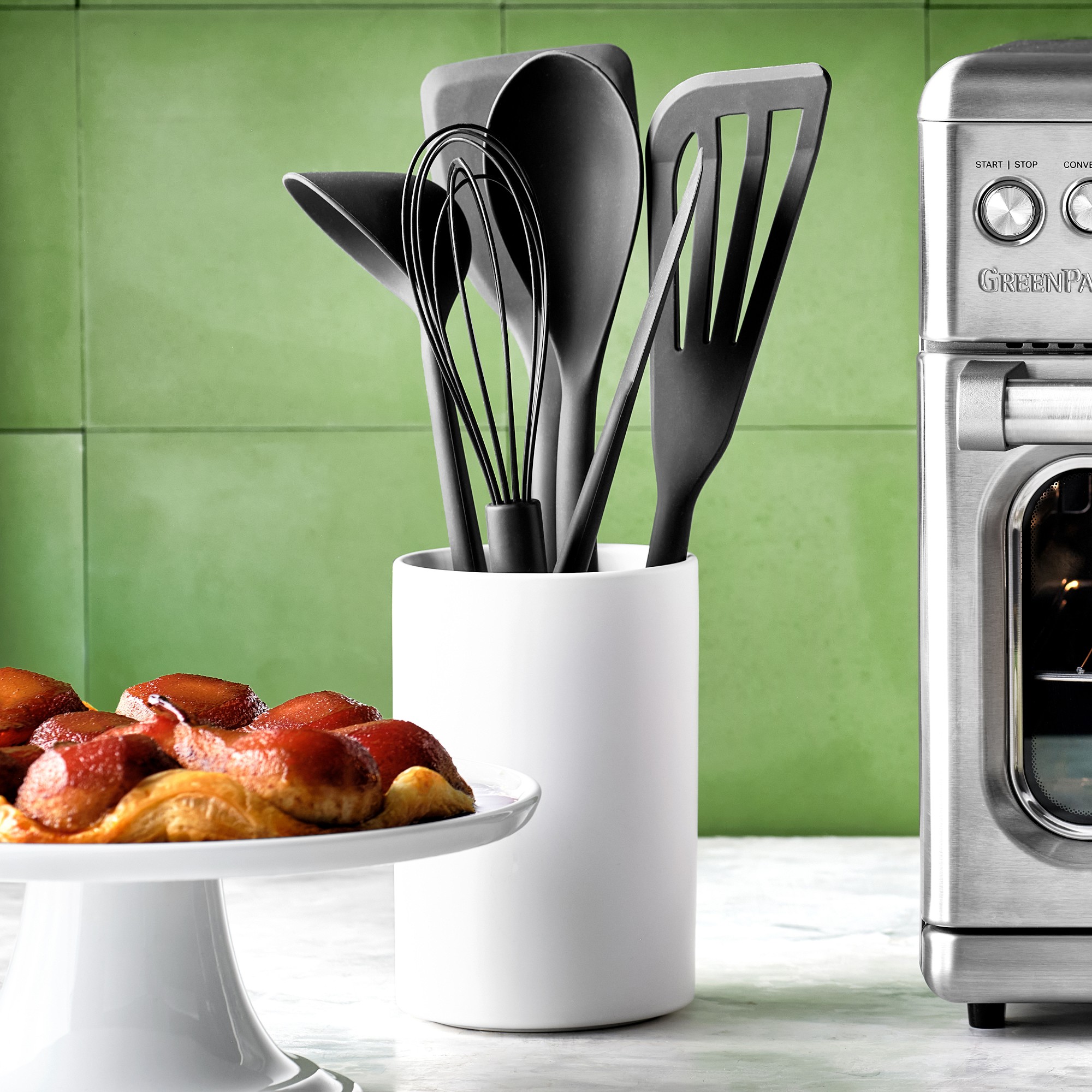 GreenPan™ Silicone Utensils with Utensil Holder, Set of 7